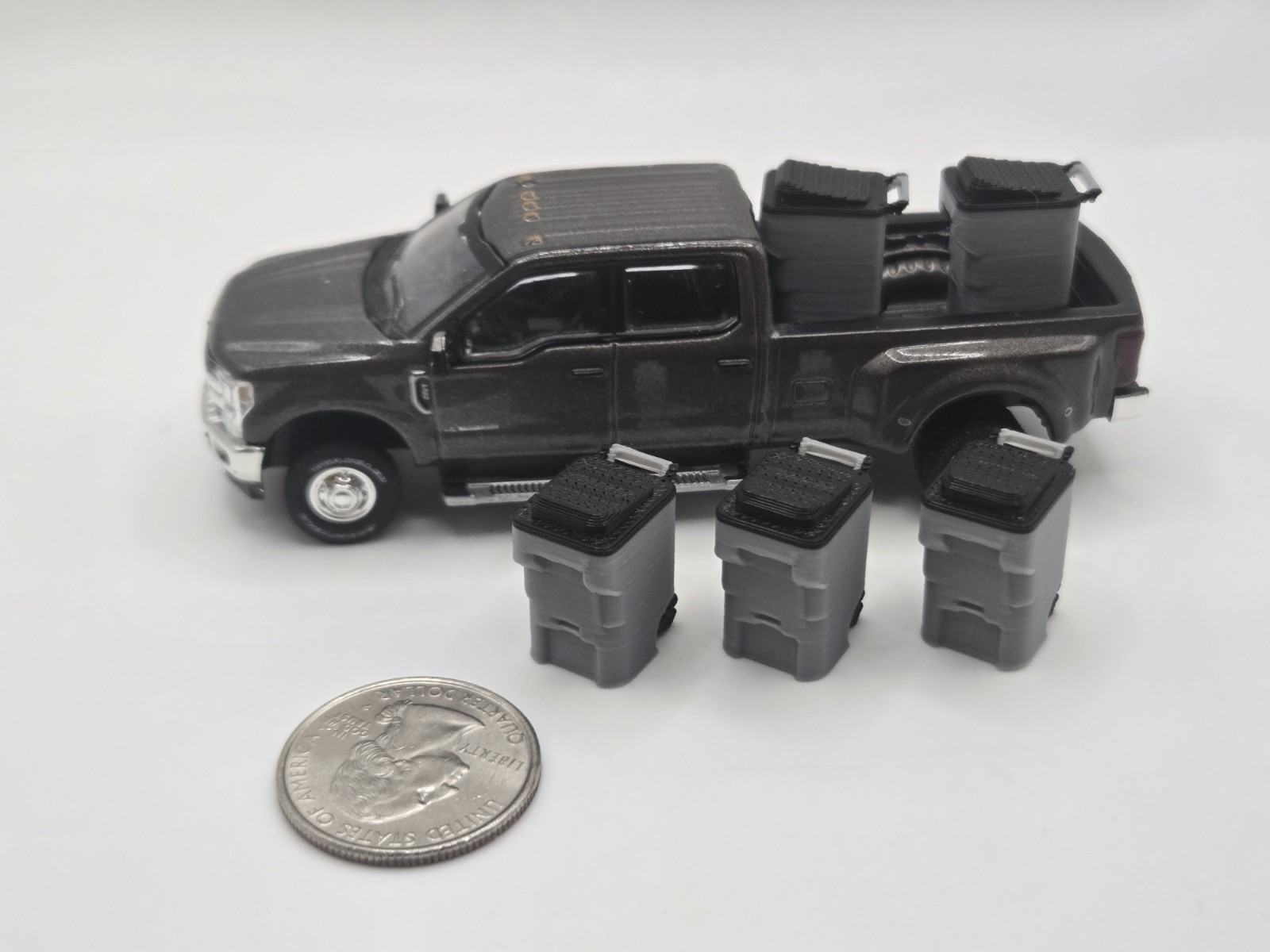 1/64 Scale Trash Bins *5 Pack* in Grey