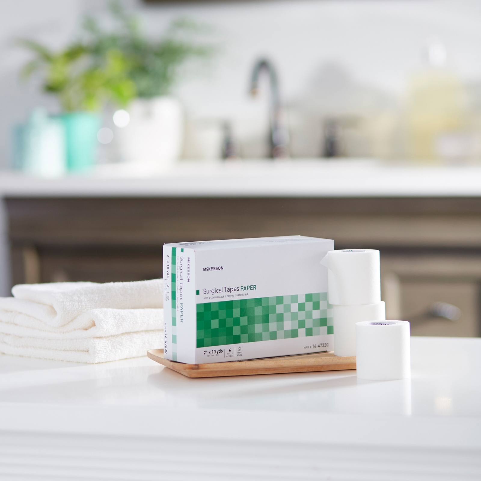 McKesson Medical Surgical Hypoallergenic Tape 2" X 10 Yds. 16-473201 6 Rolls