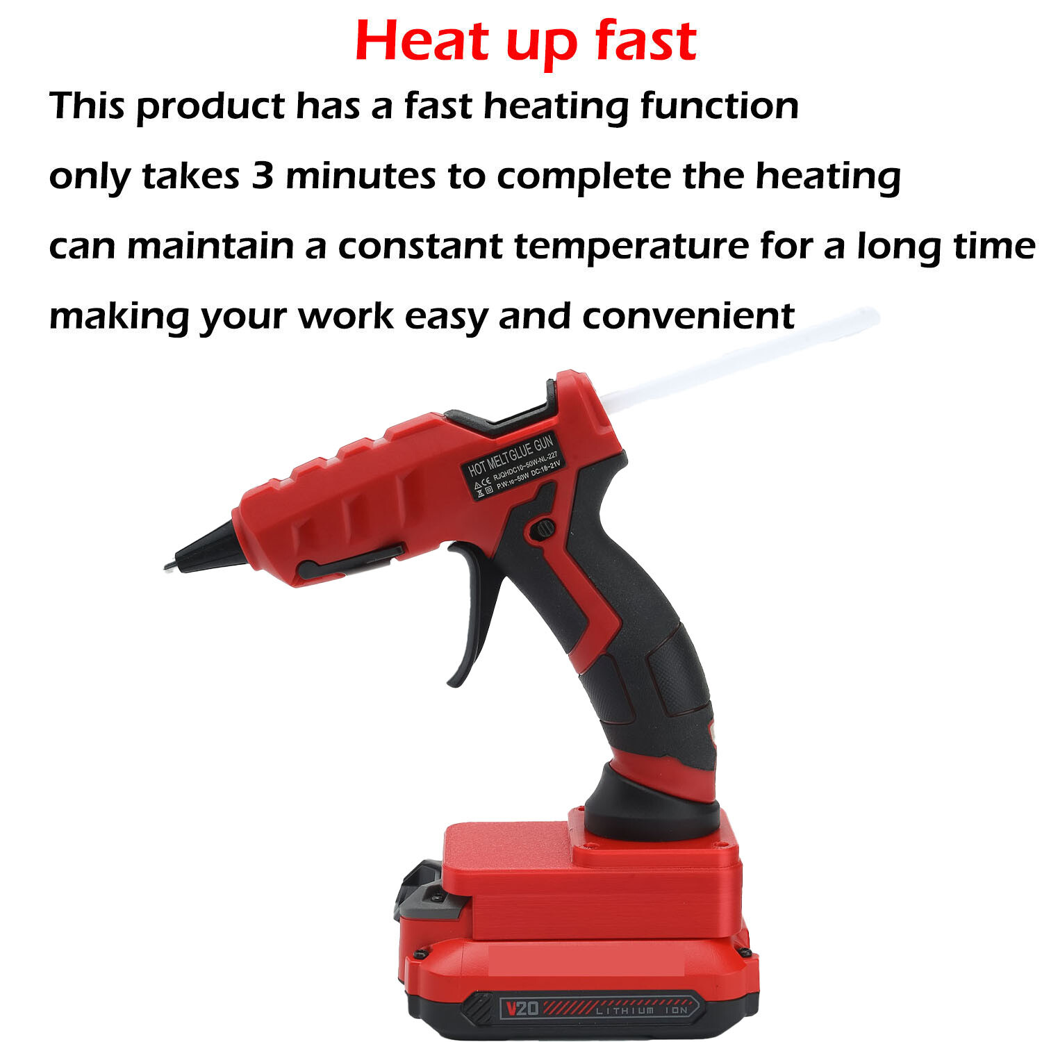 Hot Melt Glue Gun For Craftsman 20V V20 Li-ion Battery Handheld Repair DIY Tools