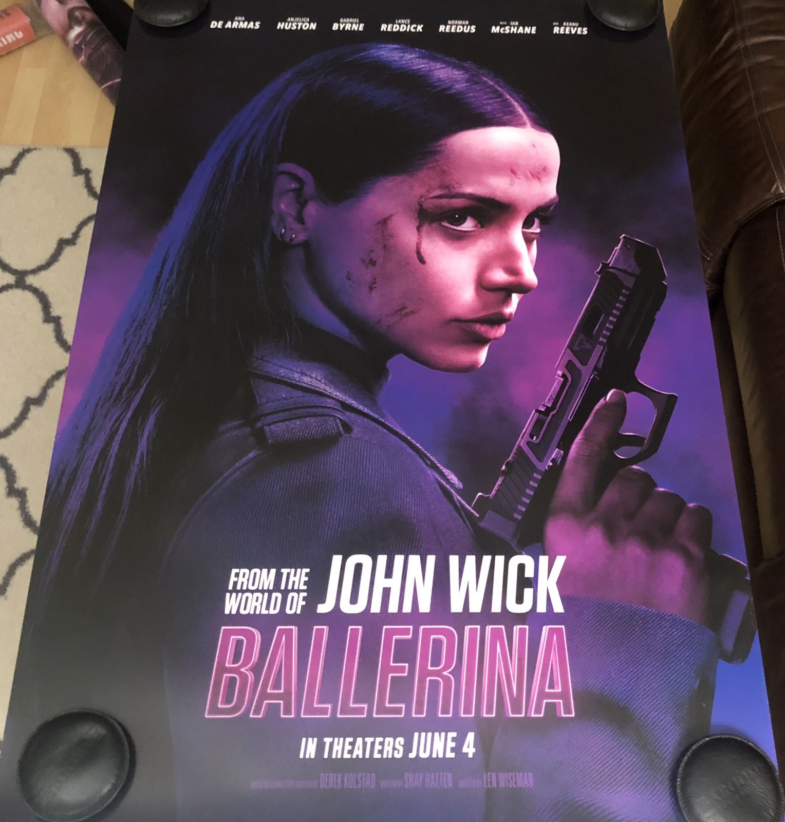 BALLERINA Original DS Double Sided 27x40 Movie Poster John Wick Gun Ana De Armas
