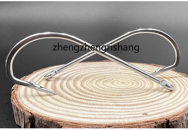 50pcs Stainless Steel Fishing Hooks O'Shaughnessy Forged Long Shank J Fish Hooks