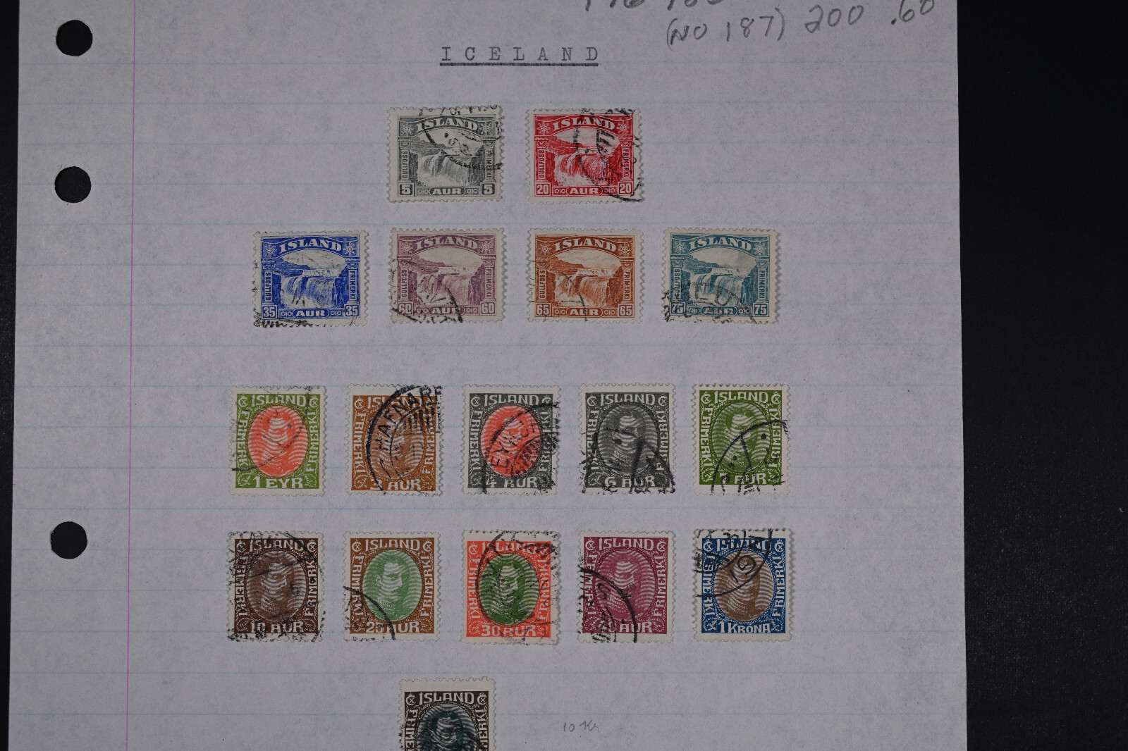 Iceland Scott # 170-175, 176-186 VF Used Stamps Cat $200