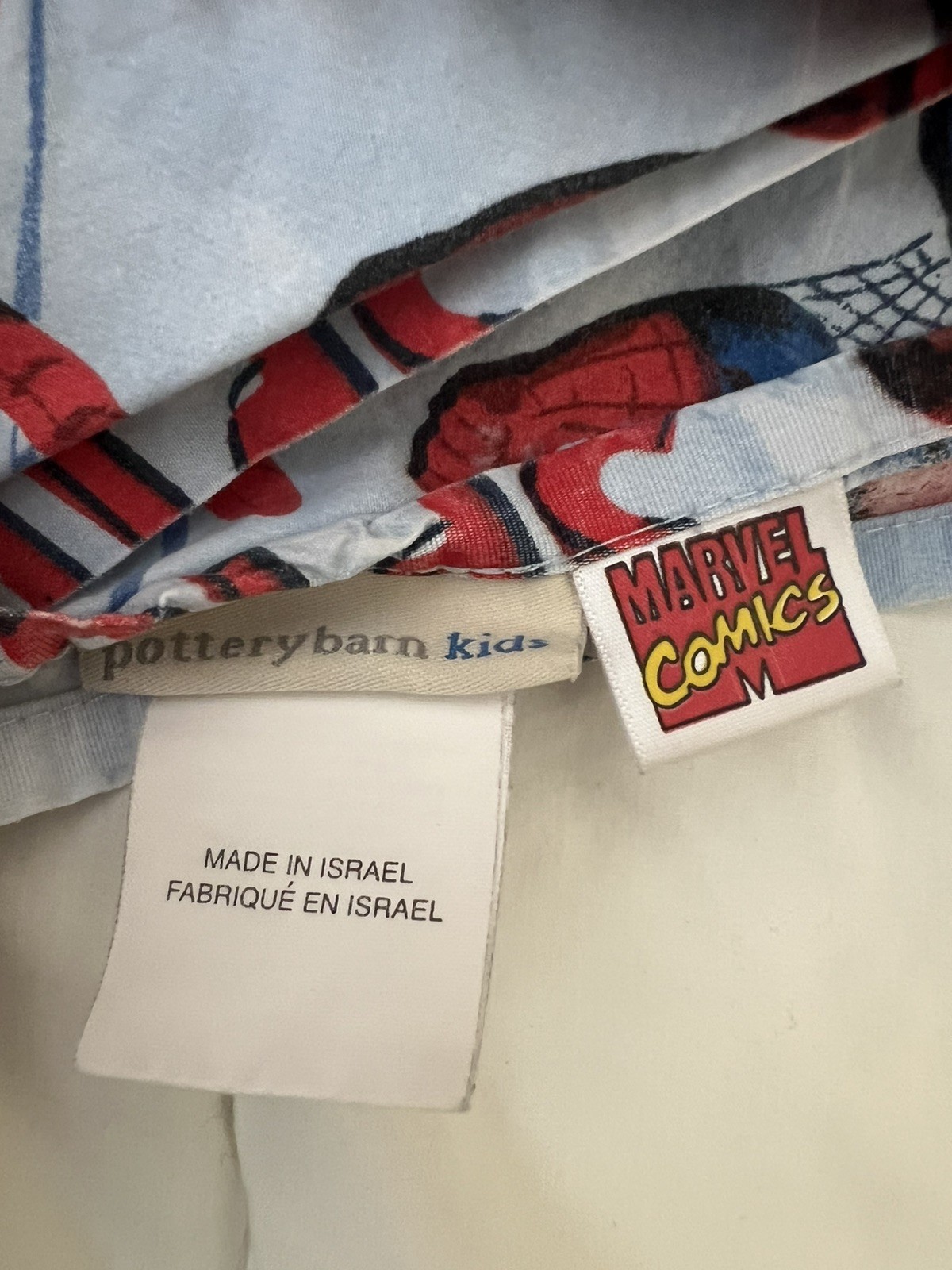 Pottery Barn Kids Marvel Comics Queen Size Spider-Man Flat and Fitted Sheets