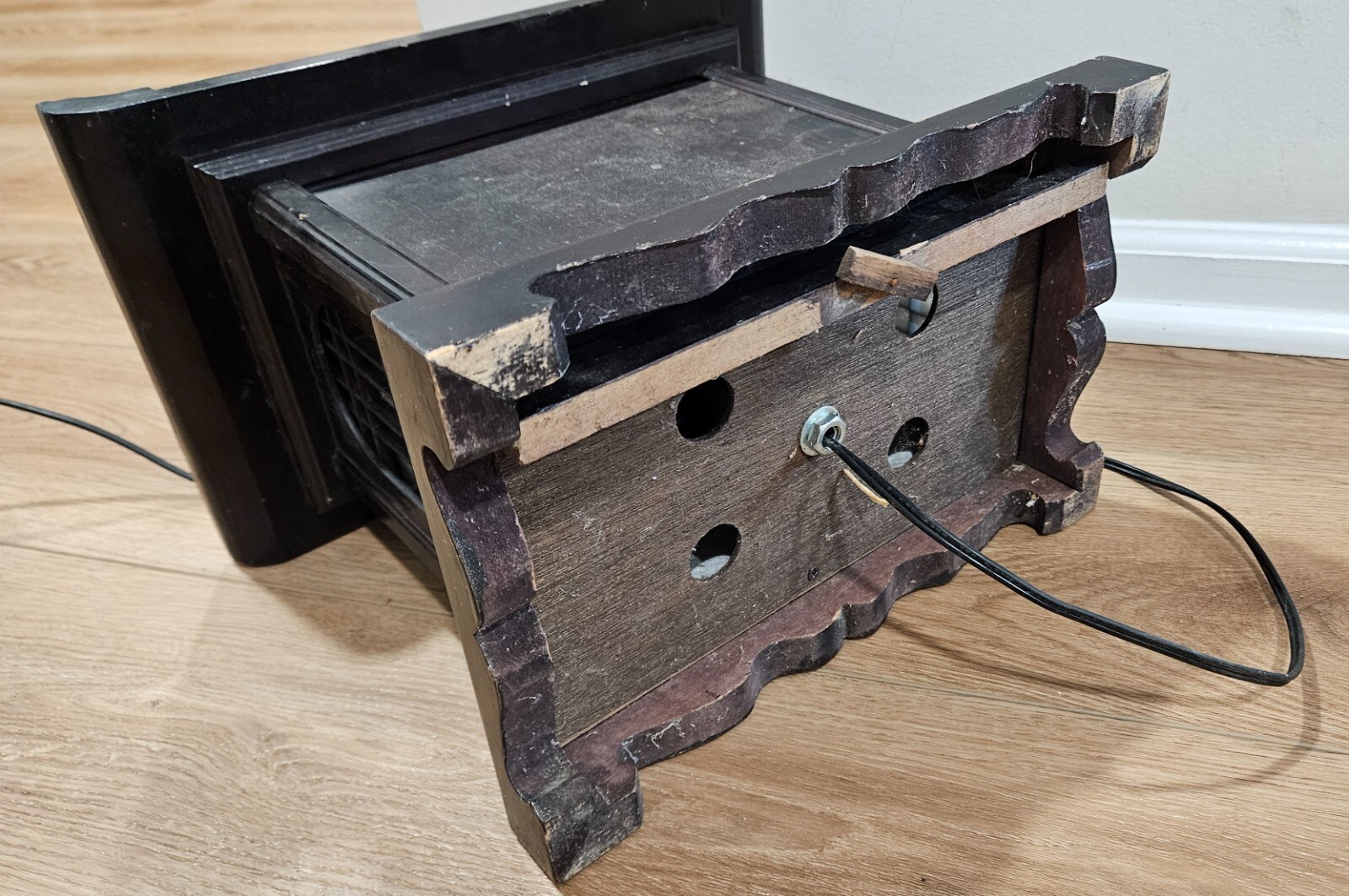 Vintage Asian 2 Bulb Setting Lamp – Buddhist Temple Japanese Shrine Pagoda WORKS