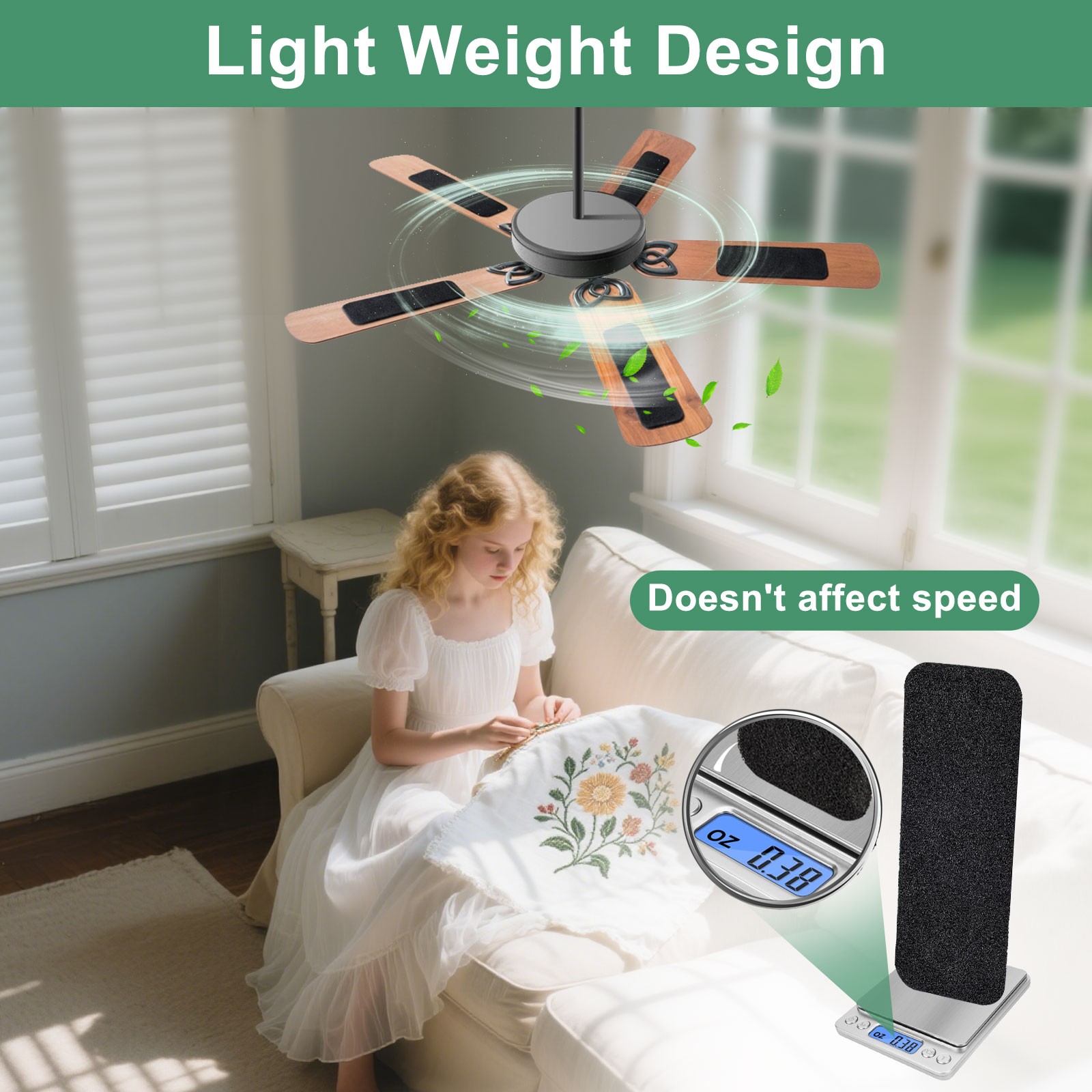 12x Ceiling Fan Air Purifier Pad Activated Carbon Filter Trap Dust Odor Allergen