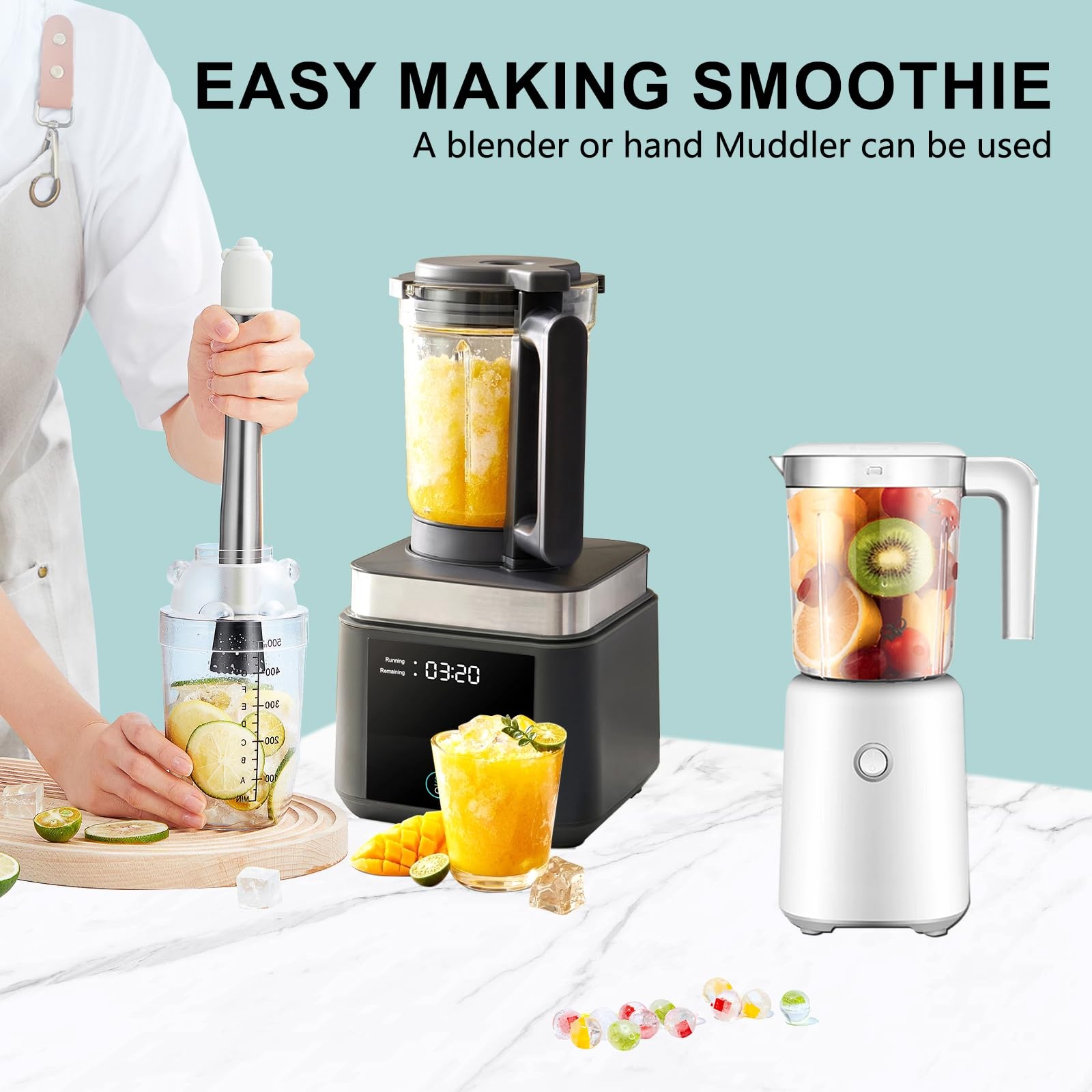 Mini Ice Cube Tray Small Round Molds 104x3 PCS Tiny Pebble balls Crushed Trays