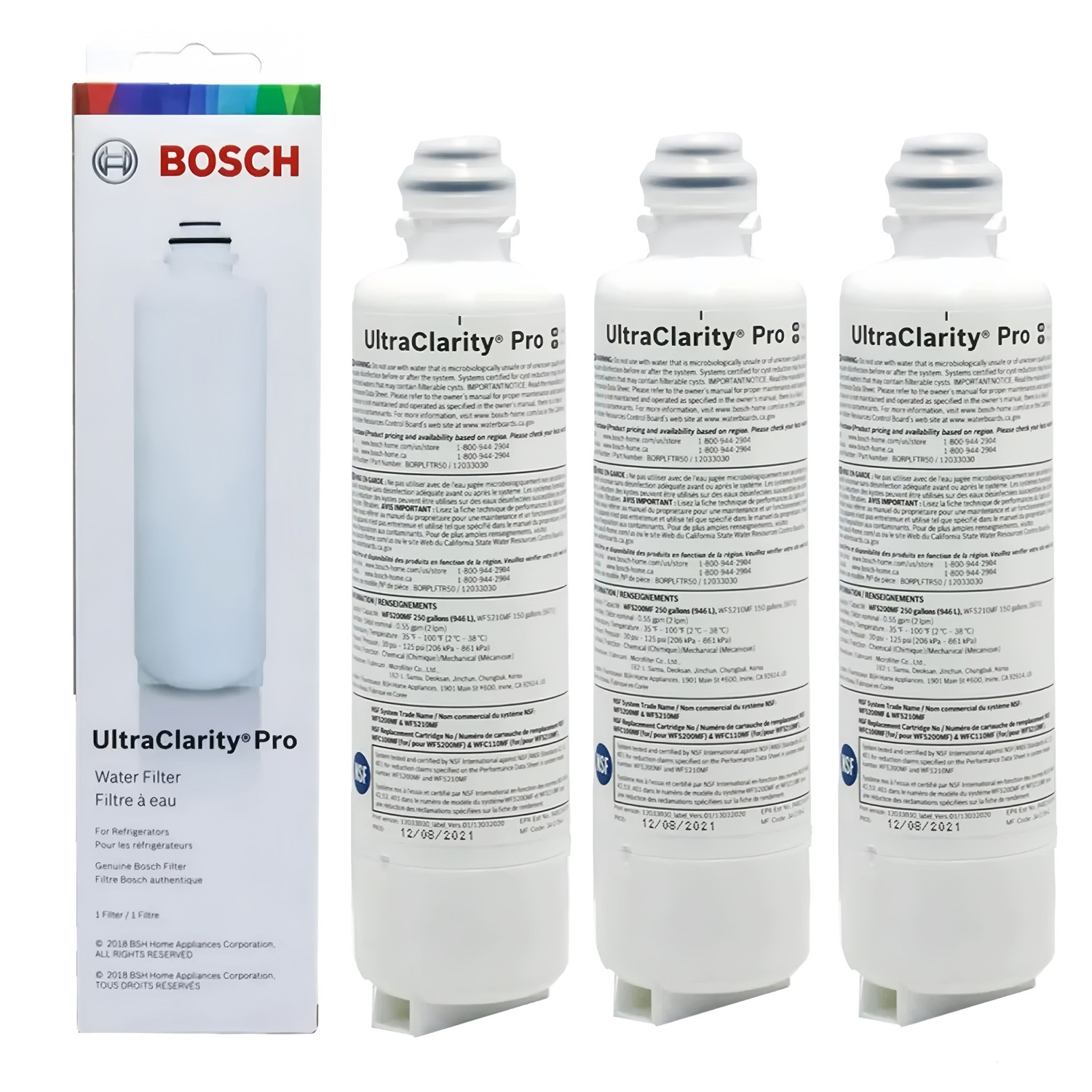 NEW 3 PACK Ultra Clarity Pro BORPLFTR50 Water Filter White #WFS200MF WFS210MF