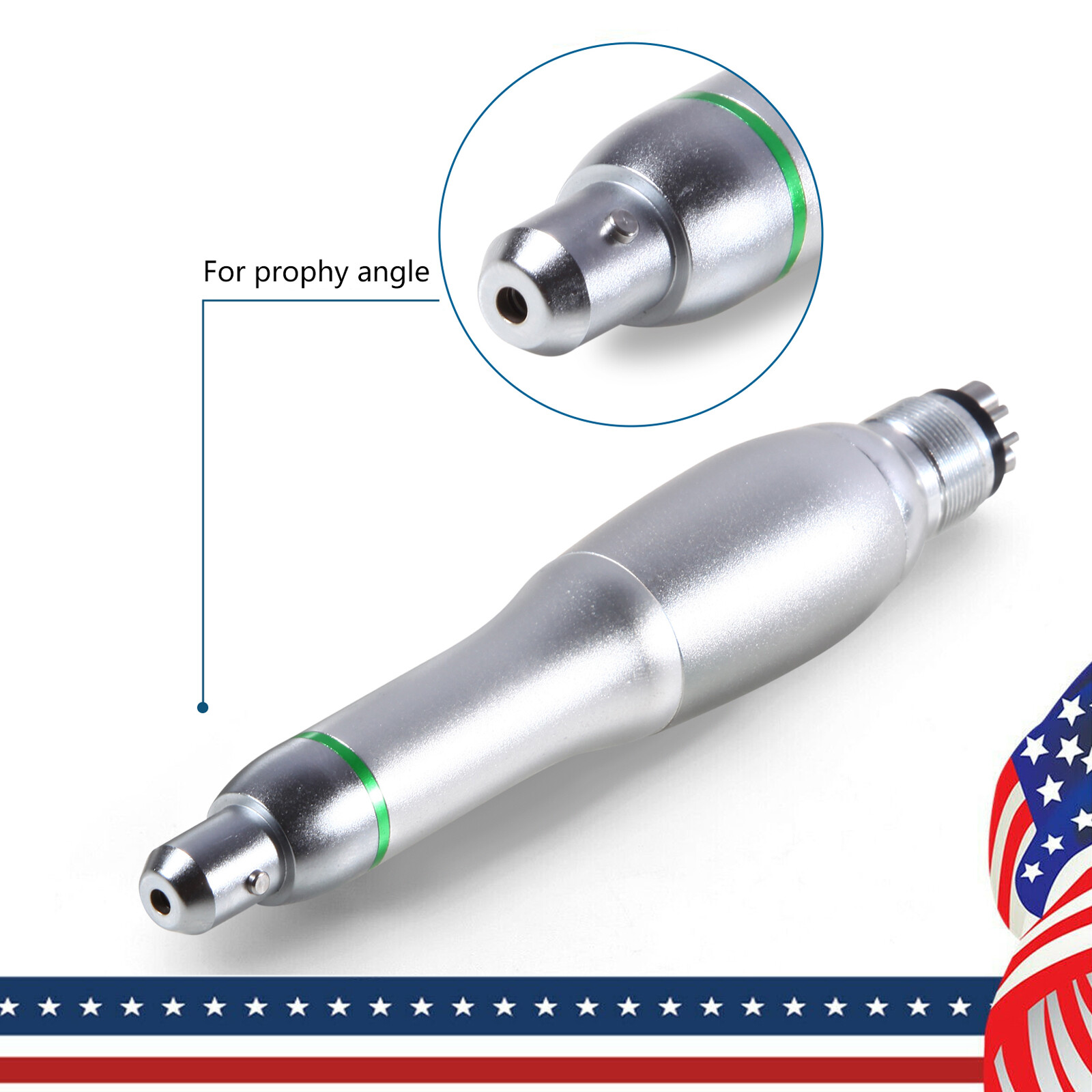 Dental Hygiene Prophy Handpiece Air Motor 4Holes & 4:1 Nose Cone 360° Swivel
