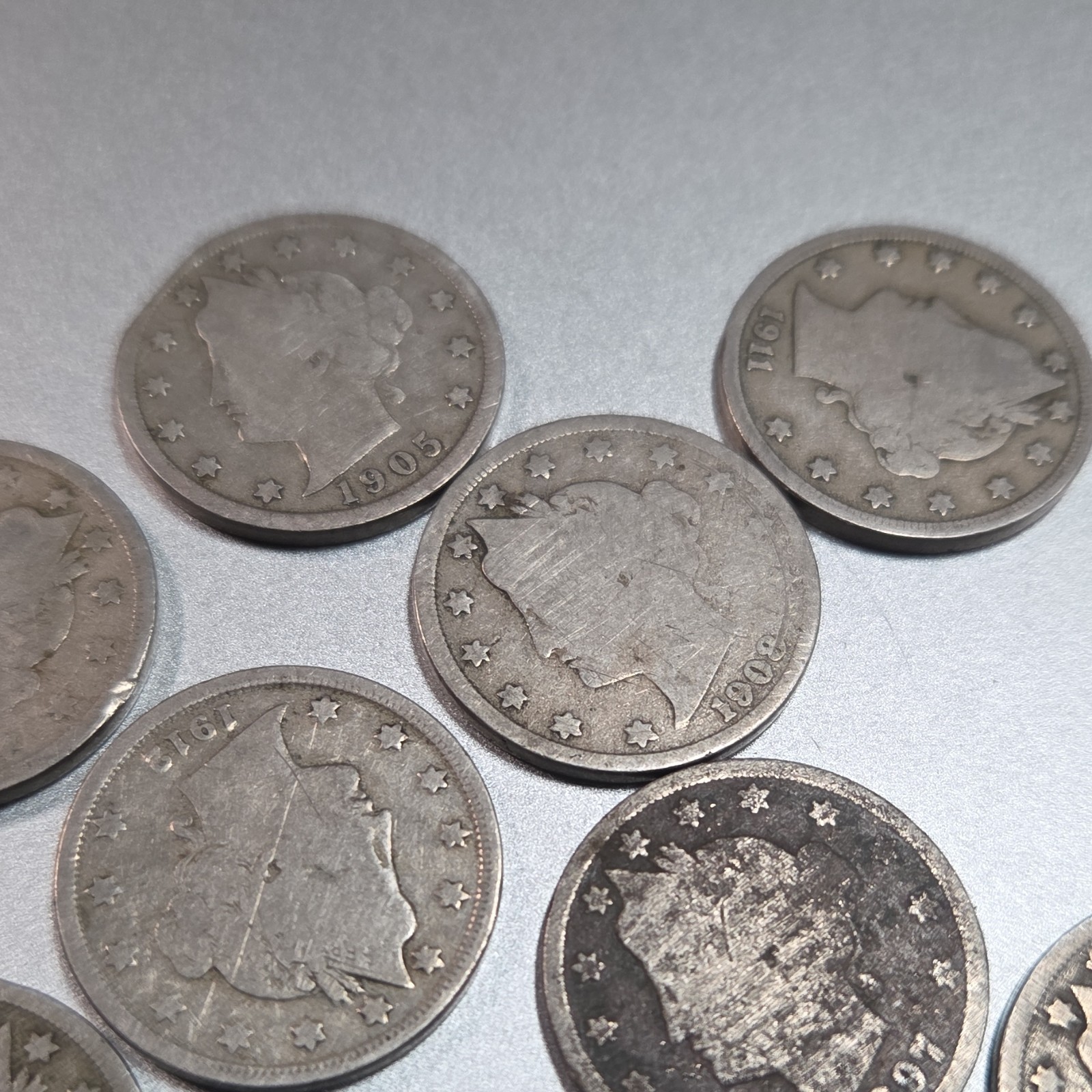 Liberty V Nickel Lot (20 Coins) Better Grade 1890s–1912 Incl 1912D Strong Detail