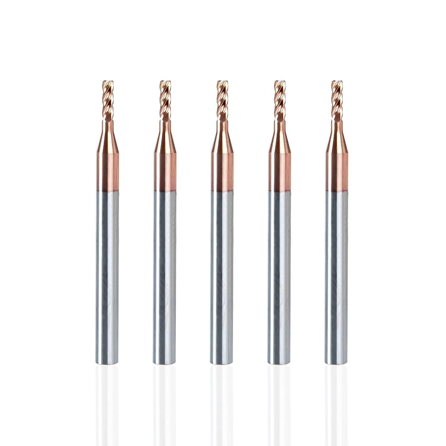 1/16" 4 Flute TiSiN Coated Carbide End Mill for Aluminum, Steel, Plastic