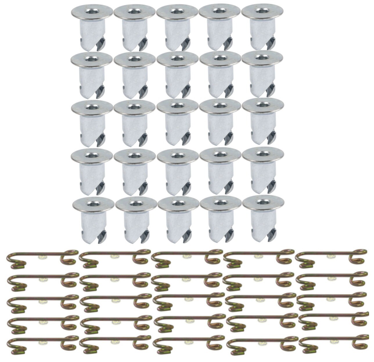 7/16 Dzus Steel Flush Head Allen Buttons .550 with Springs 25 Pack Fasteners