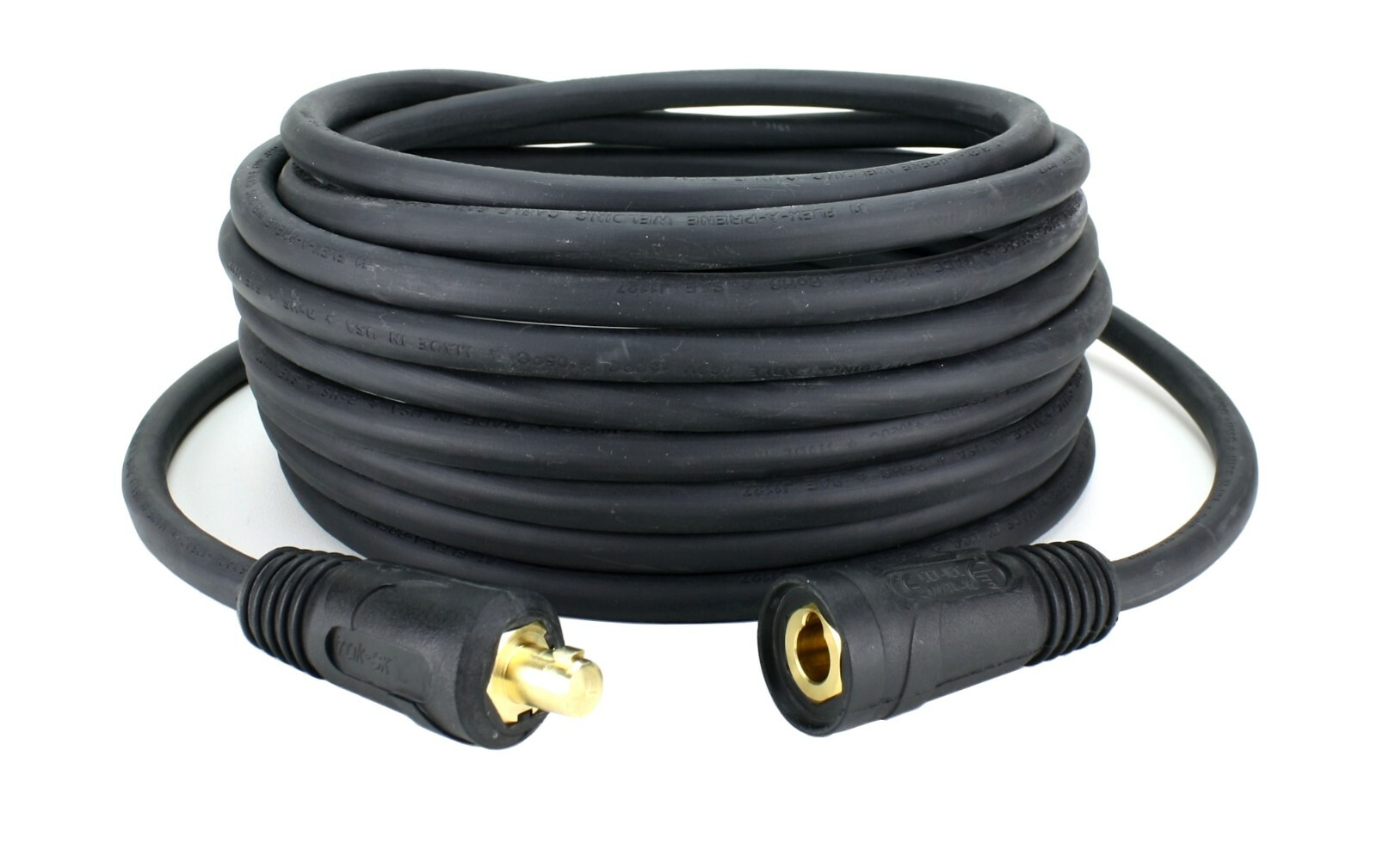 500 Amp Welding Lead Extension - Dinse 70-95 Male/Female Connector - 2/0 Cable