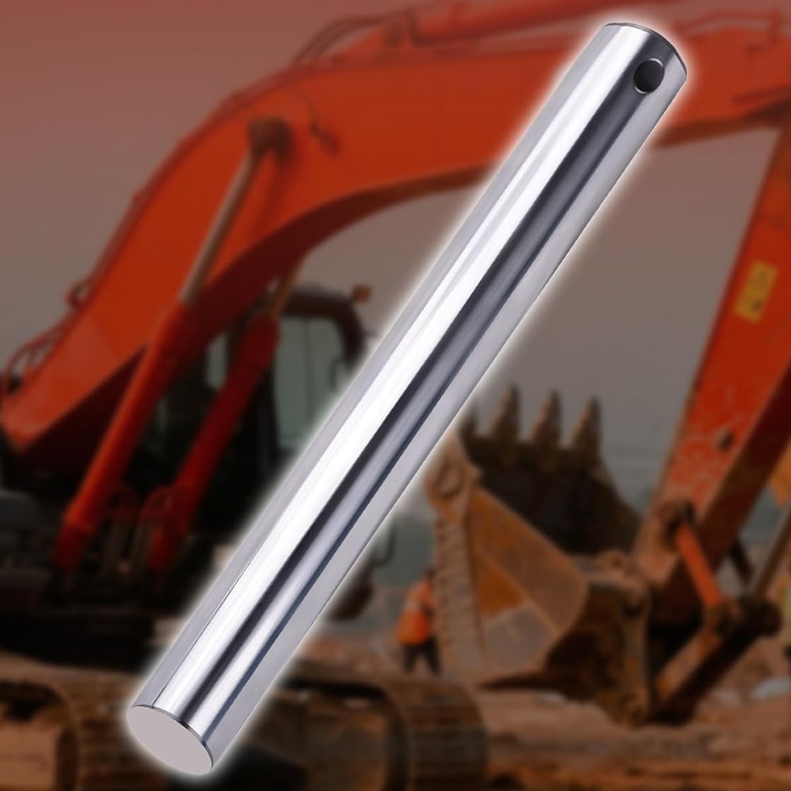 Excavator Bucket Pin 18” Fits Case, CAT, Caterpillar 45mm x 18” 1/2 Bolt Hole