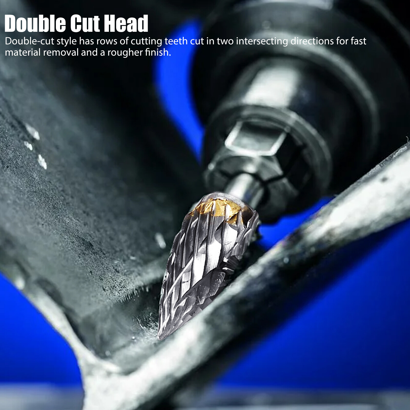 20Pcs Tungsten Carbide Steel Rotary Burr Die Grinder Bit 1/8in Shank Carving Set