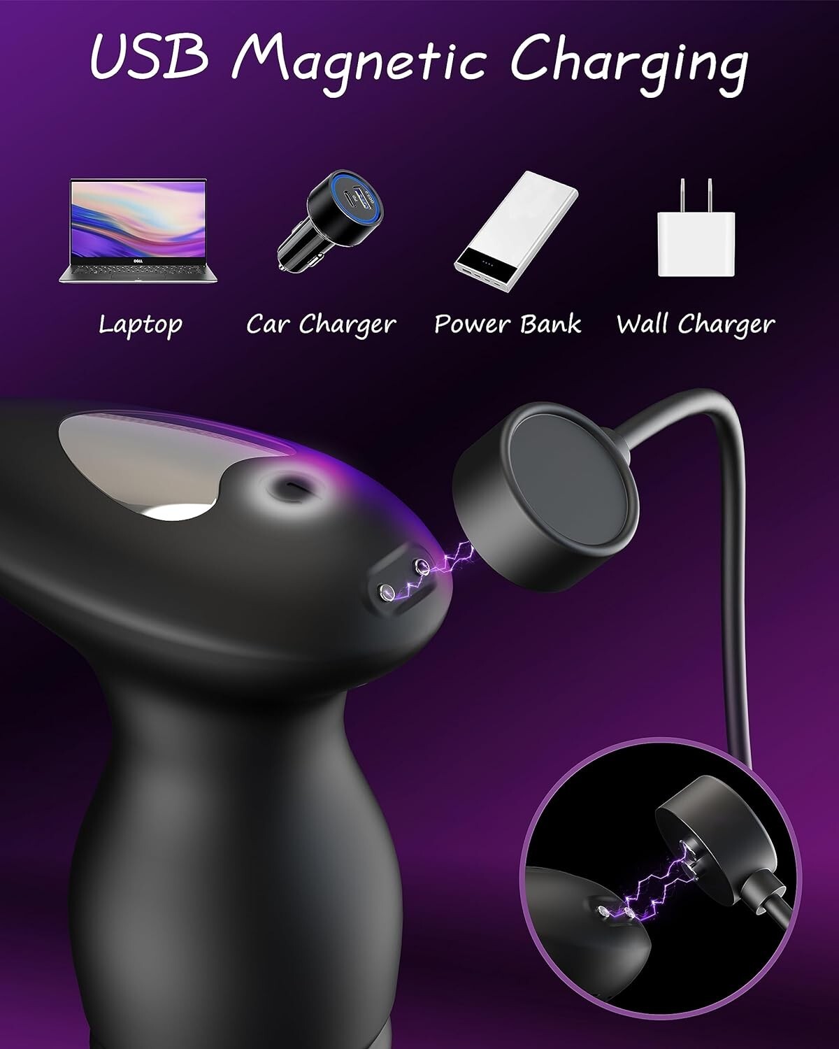 Male Prostate Massager Vibrator Thrusting Anal Butt Plug Dildo Sex Toys for Men