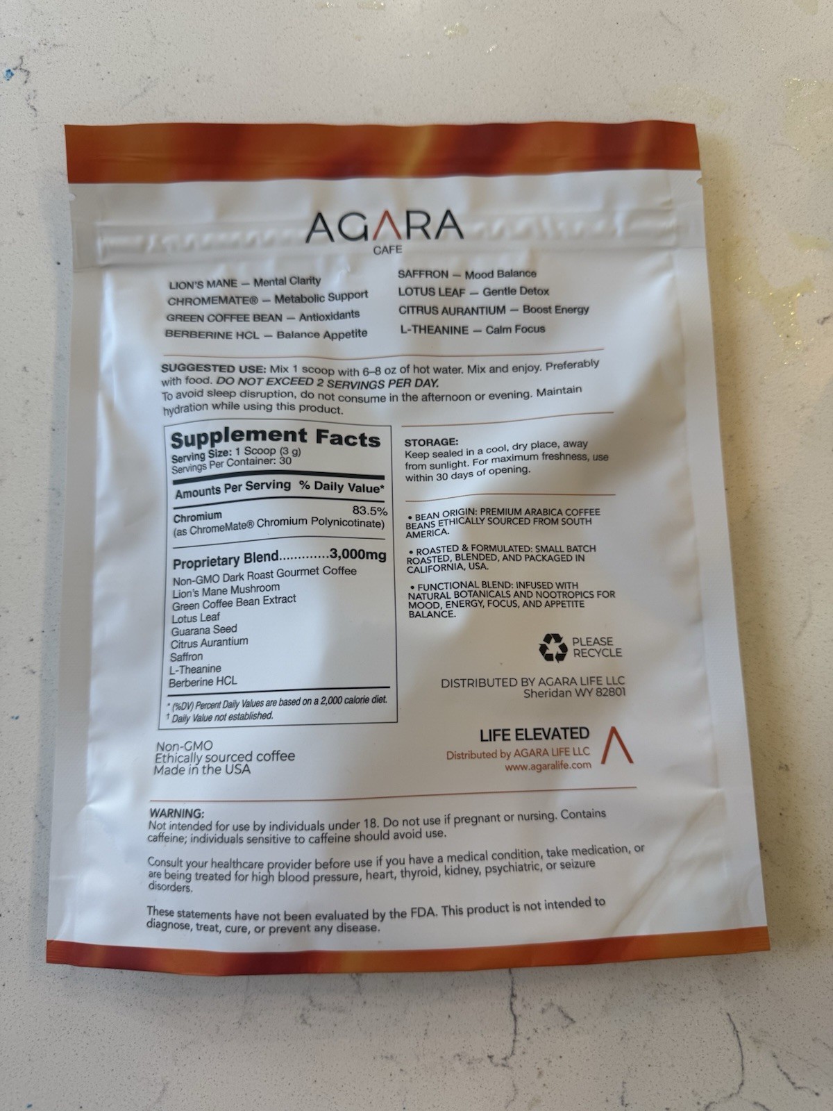Agara Cafe Powerful Functional Coffee, For Energy, Focus, Mood, Curb Cravings