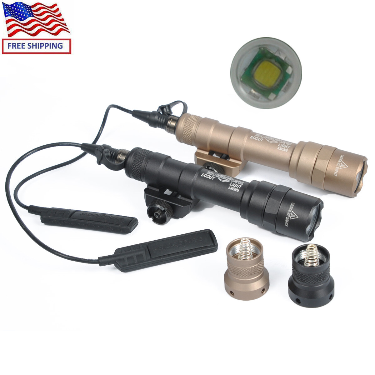 Tactical M600B Scout Light Rifle Flashlight with Remote Pressure Switch