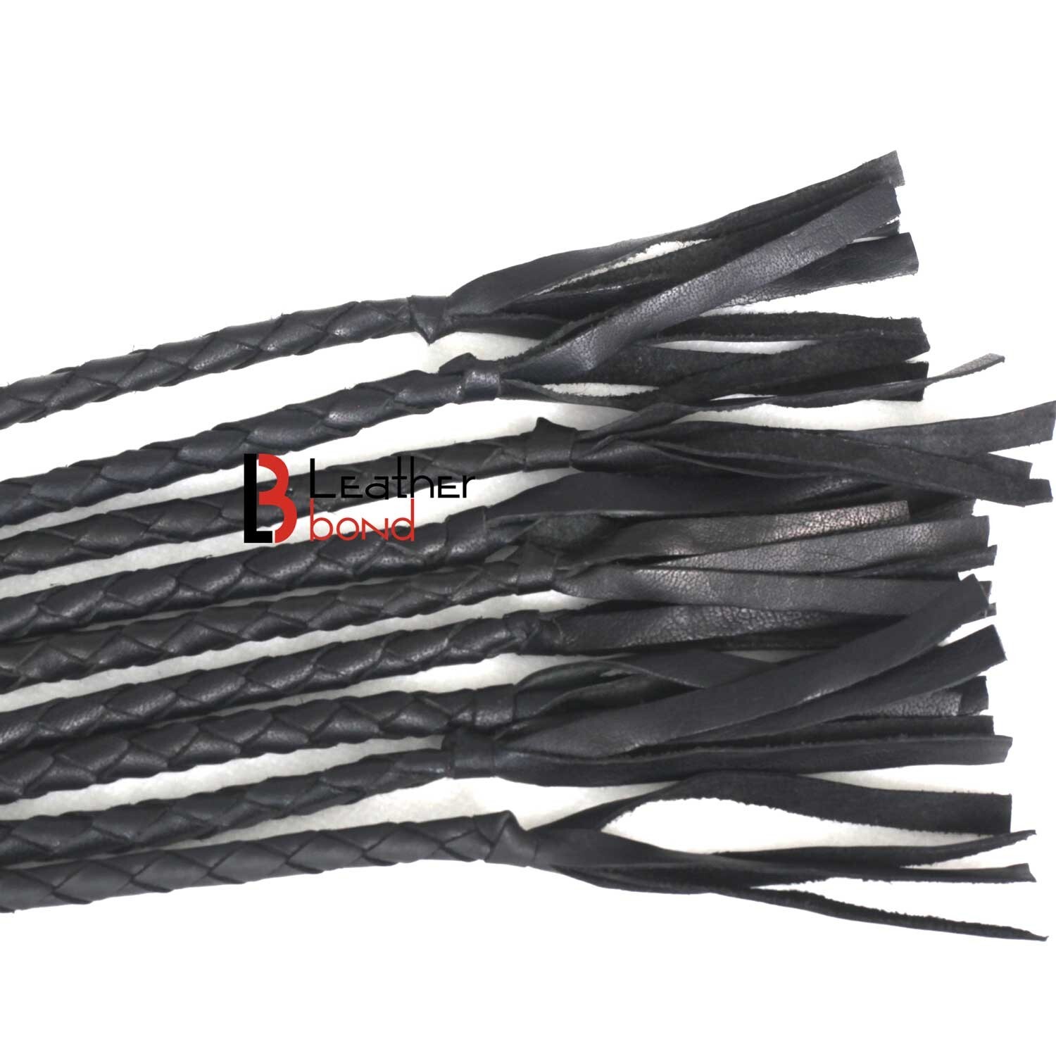 Flogger Cat-o-nine Tails Cowhide Leather whip 09 Braided Falls Steel handle