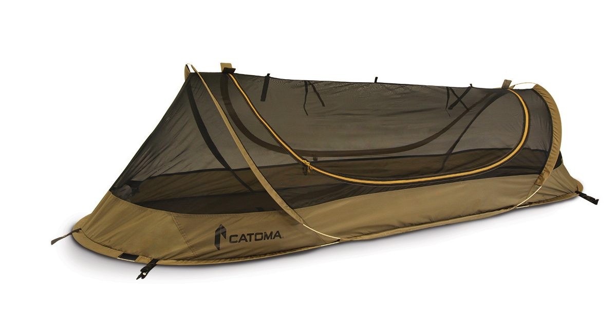 Catoma Burrow IBNS Tactical Pop-Up Tent BedNet w/ Rainfly Coyote Brown 64588