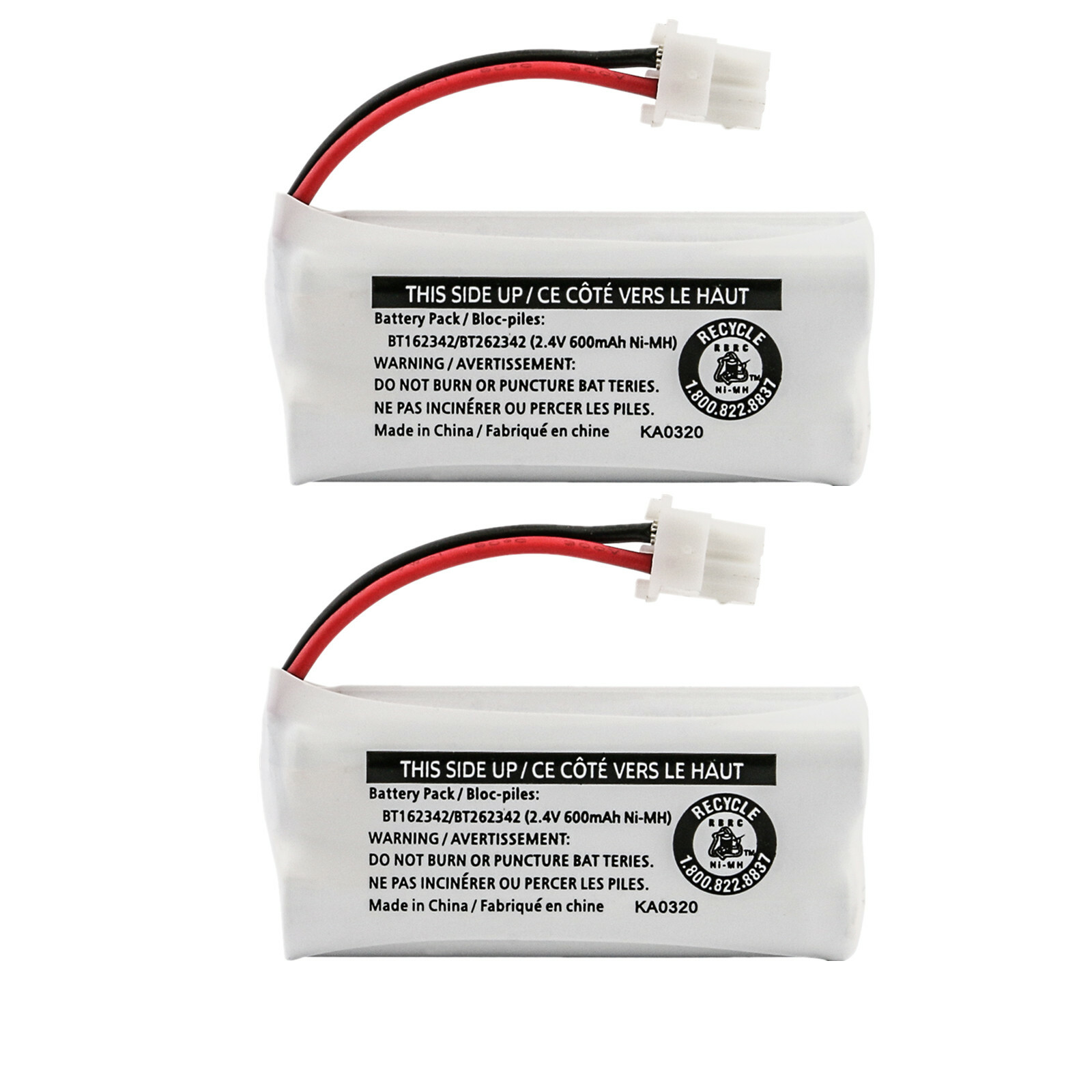 Kastar 2-Pack Battery for BT162342/BT262342 CS6114 CS6419 CS6719 EL52300 CL80111