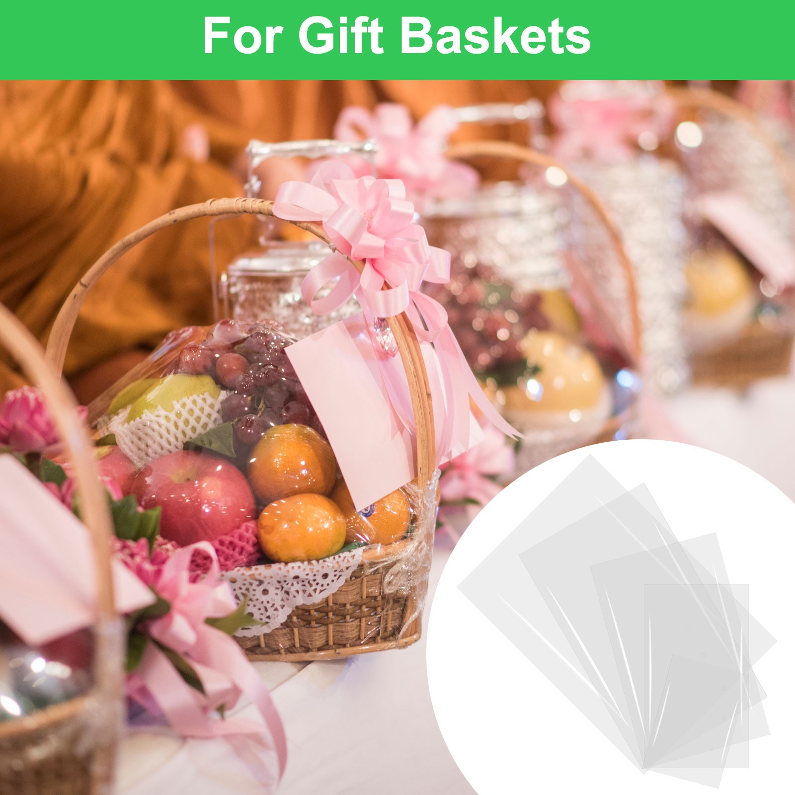 150Pcs Heat Shrink Wrap Bags 8" x 10" POF Clear Heat Shrink Film Wrap