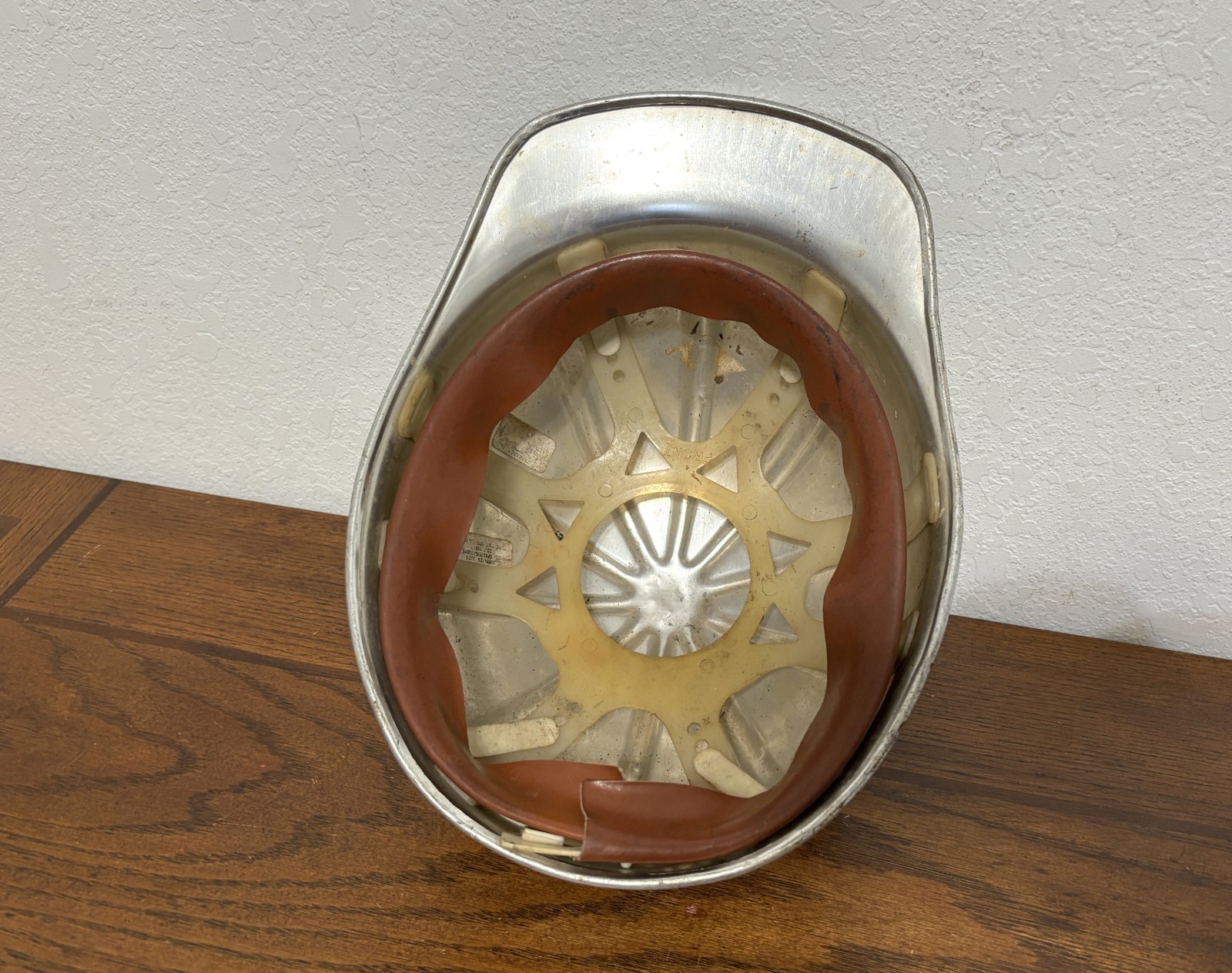 VINTAGE ALUMINUM HARD HAT - US FOREST SERVICE / SMOKEY BEAR