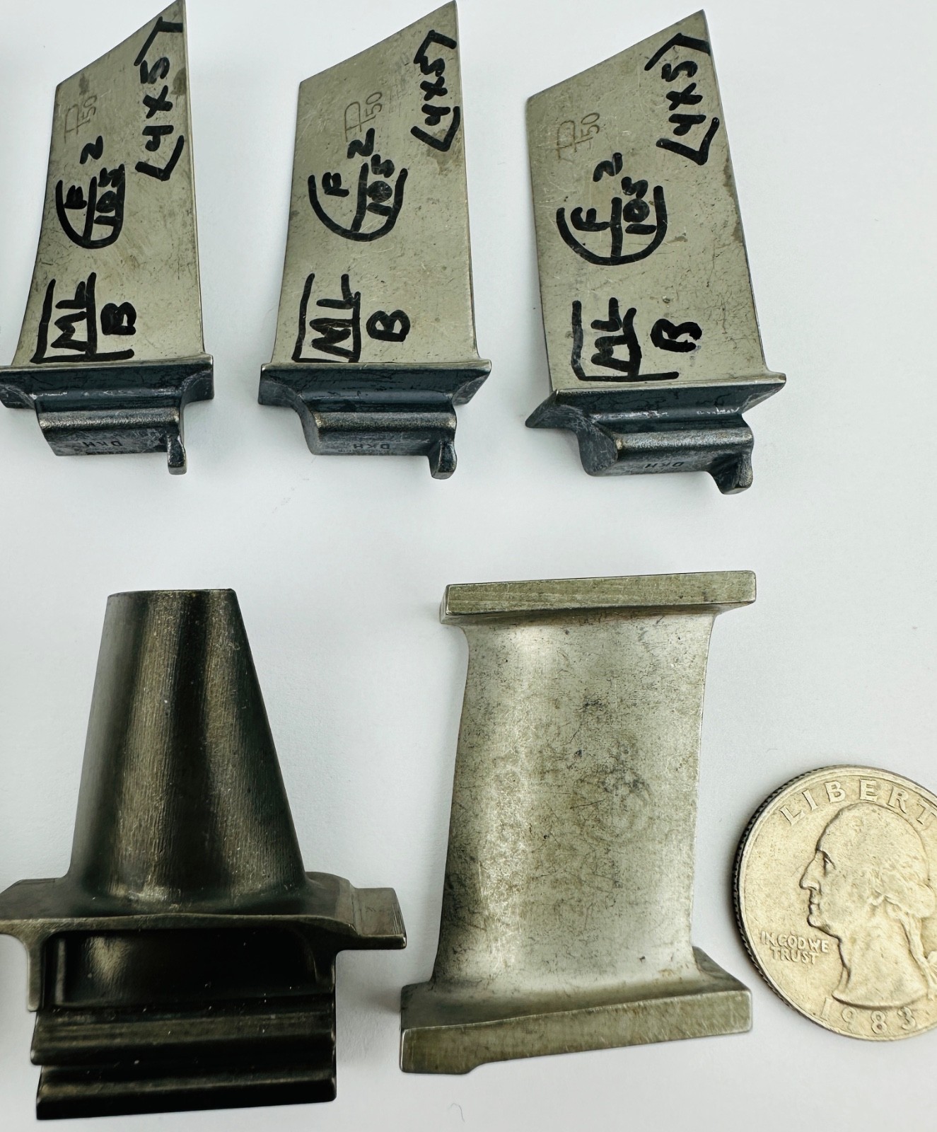 RL-10 Rocket Engine Turbine Blade Collection (Estate) + Original Polaroid