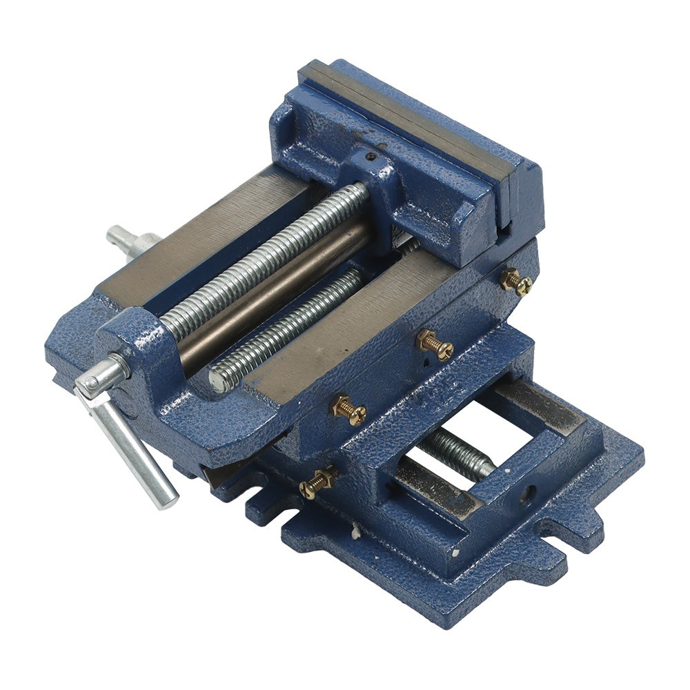 5" Heavy Duty Cross Drill Press Vise Slide Metal Milling 2 Way Clamp Machine Set