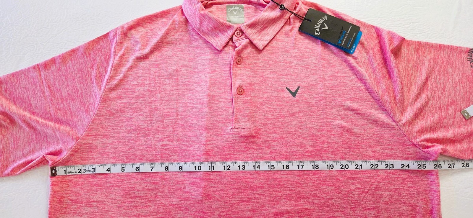 Callaway Opti-Dri Men's Golf Polo Shirt 2XL Pink New with Tags