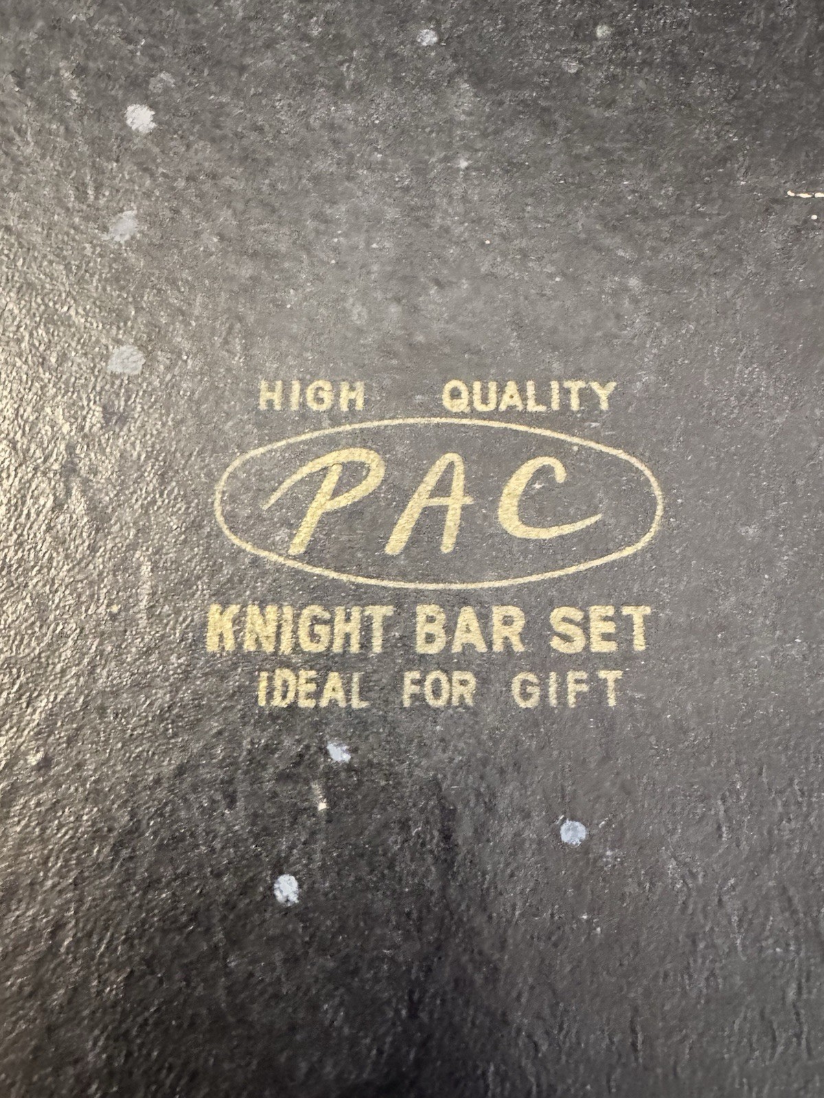 Vntg PAC Knight Bar Set – Sword Handle Bar Tools + Jigger – Original Box