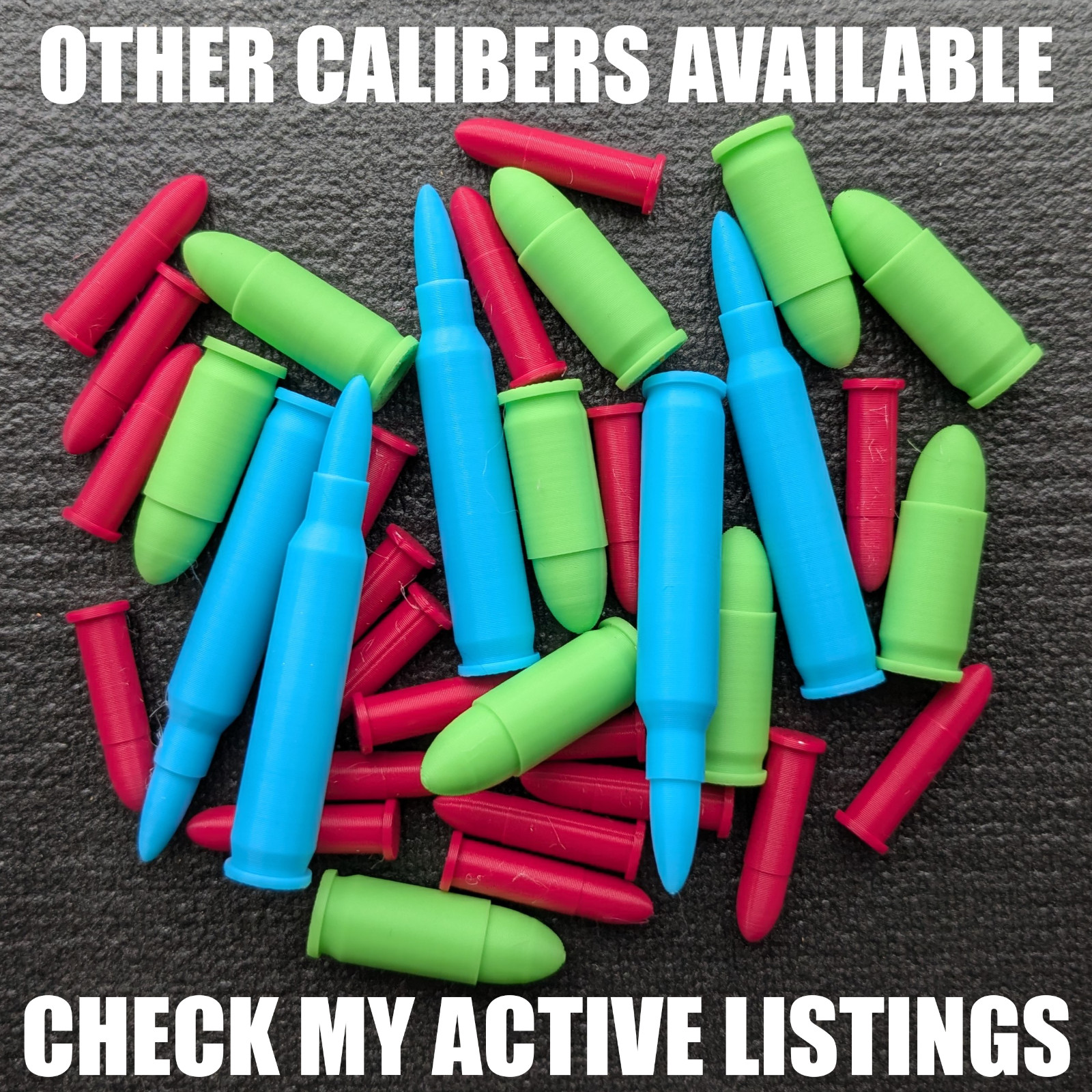 Pistol Caliber Variety 70pack 22LR 380acp 9mm 45acp Snap Cap Dry Fire Rounds USA