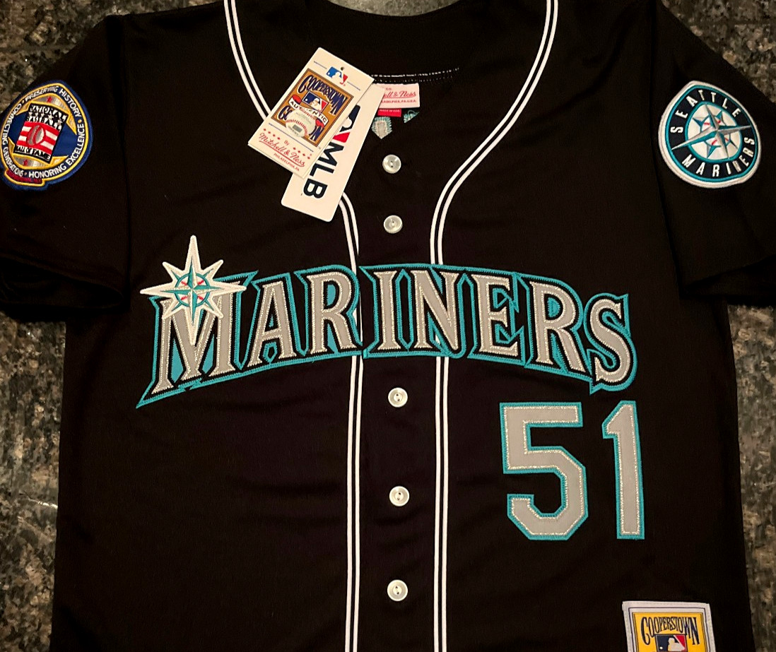 Seattle Mariners #51 Ichiro Hall of Fame Limited Edition 2Patch stitched Jersey