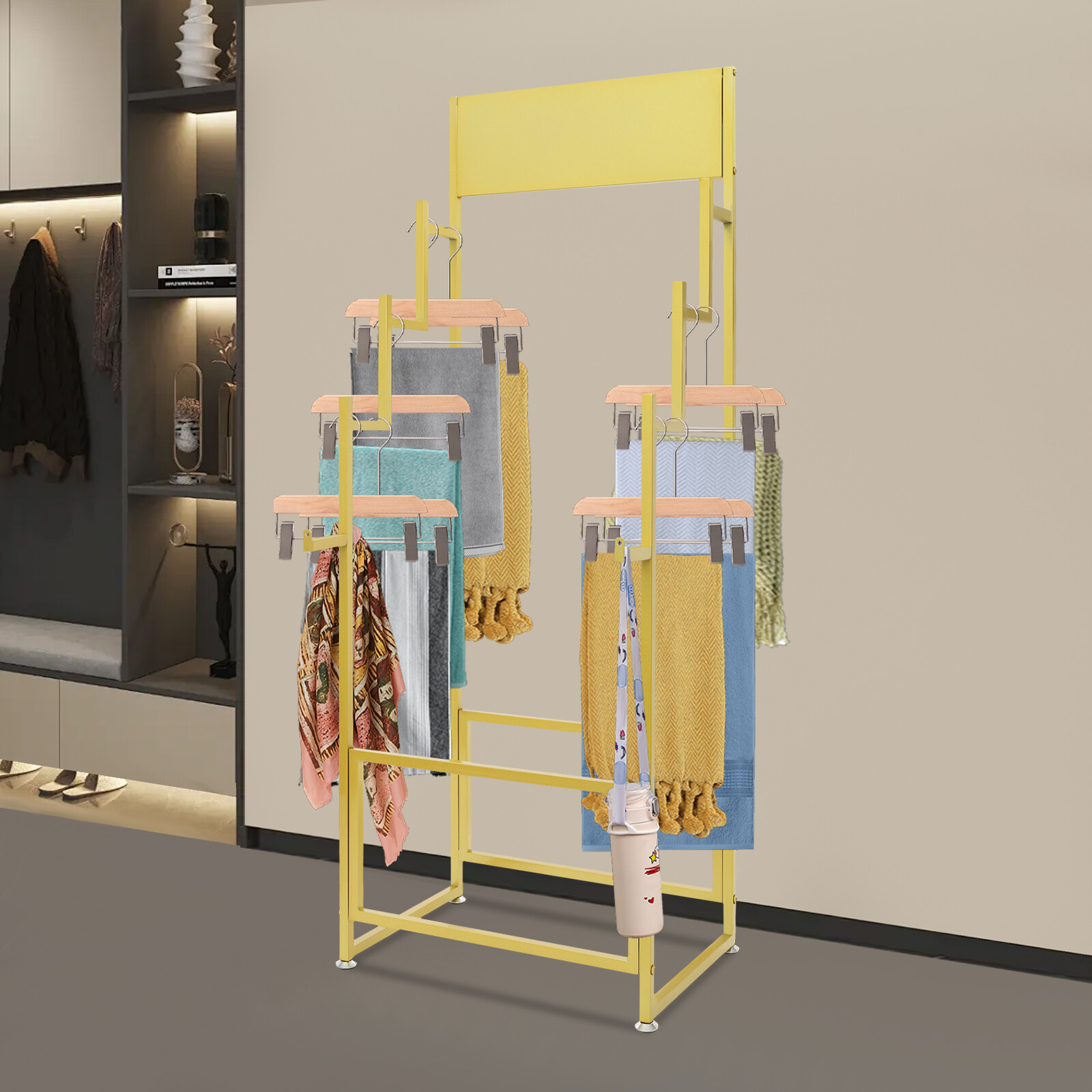 Carpet Display Rack, Floor Standing Carpet Display Stand Organizer Holder