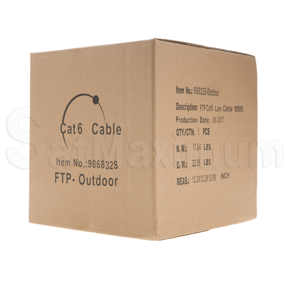 OUTDOOR Cat6 Cable Waterproof 1000ft Direct Burial Ethernet 23AWG 500ft Solid
