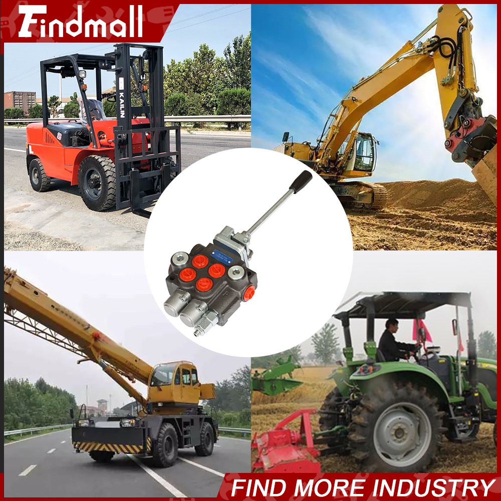 2 Spool 11GPM Hydraulic Control Valve Double Acting Tractor Loader W/Joystick