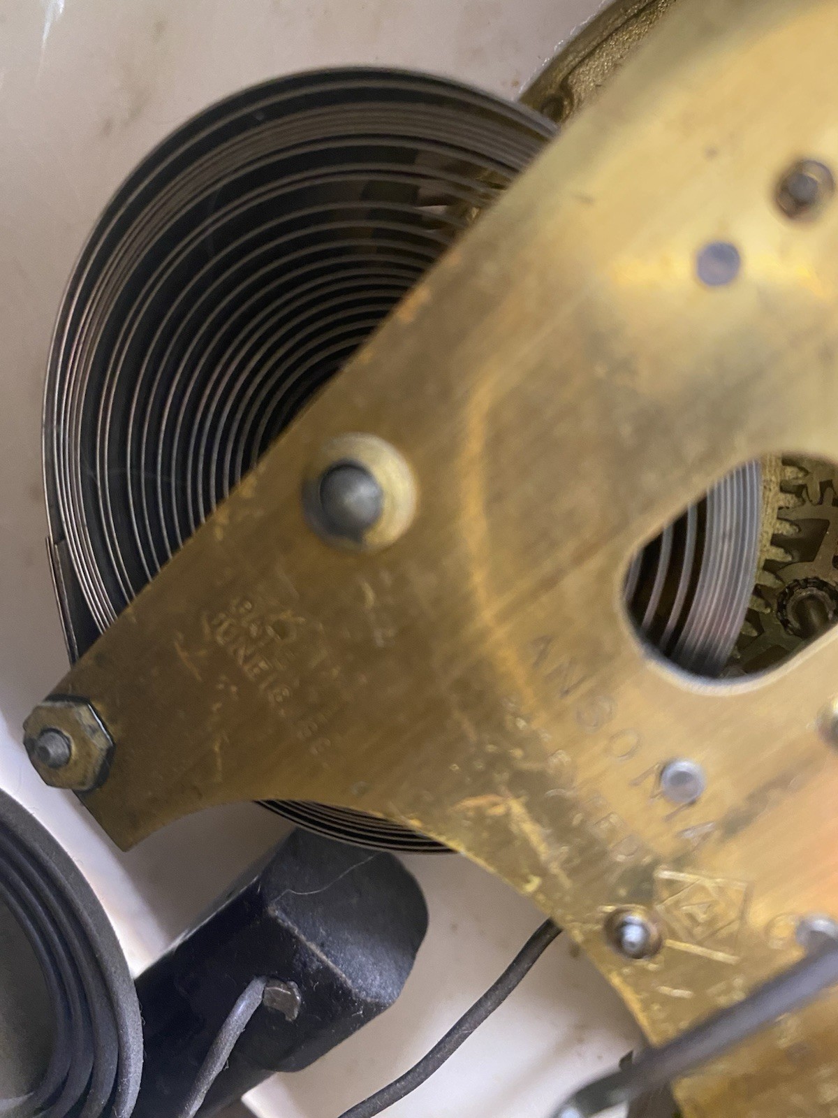 ANTIQUE ANSONIA ROYAL BONN "LA NORD" KEY WIND BONG STRIKE PORCELAIN CLOCK! NICE!