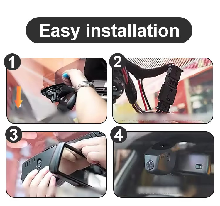 Audi OE Integrated Plug & Play 4K Dashcam Most Models 2017-2020 w/o ACC Black