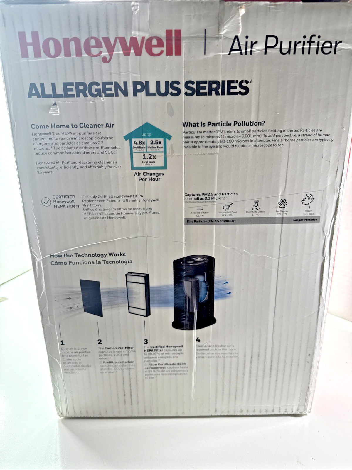 NBRFB! Honeywell True HEPA Compact Tower Allergen Remover #HPA060 Black