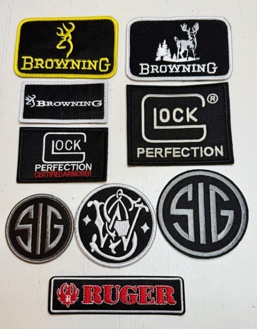 Browning Smith & Weson Firearms Embroidered Hook & Loop Patch Shooting Range Bag