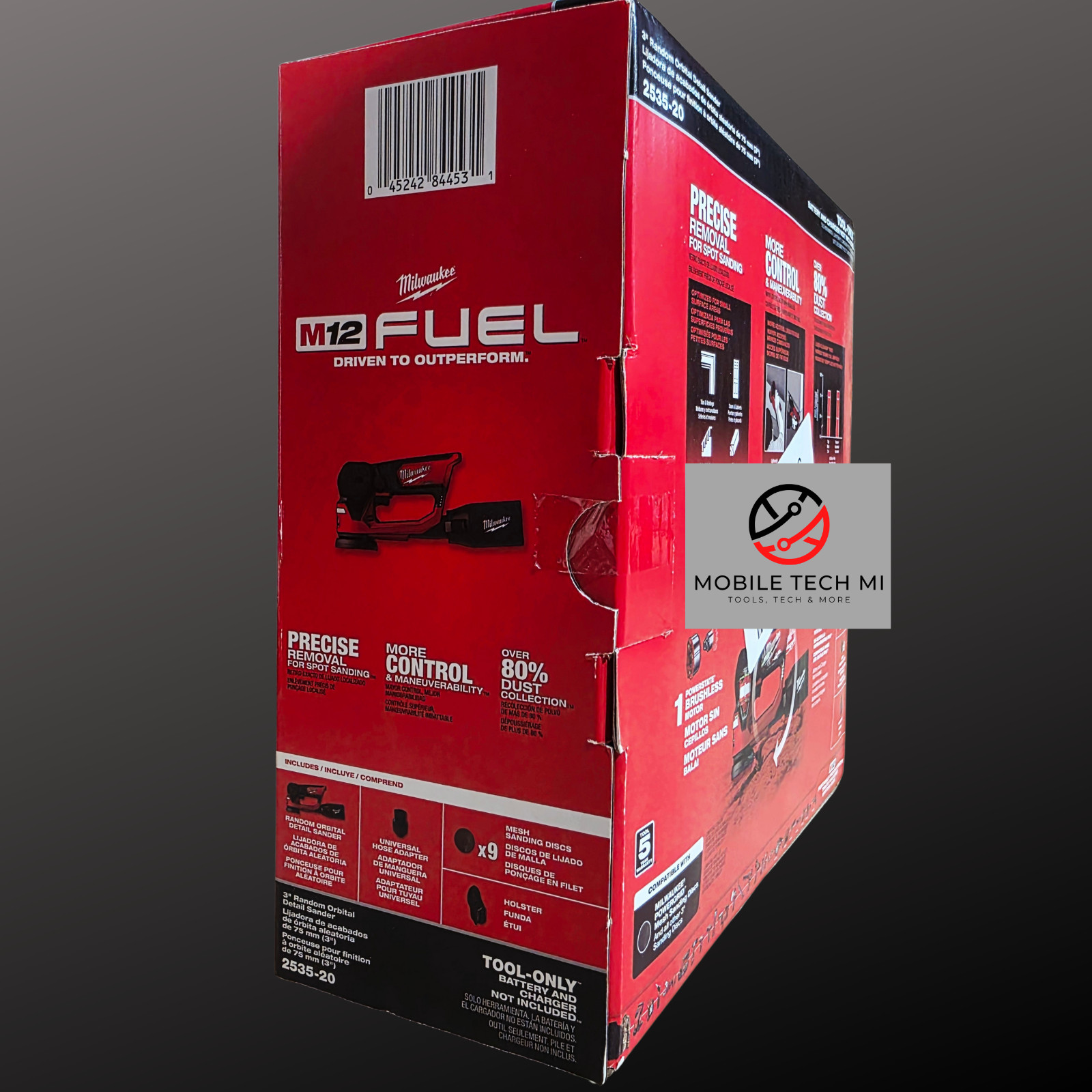 Milwaukee 2535-20 M12 FUEL 3" Random Orbital Detail Sander Brushless New in Box