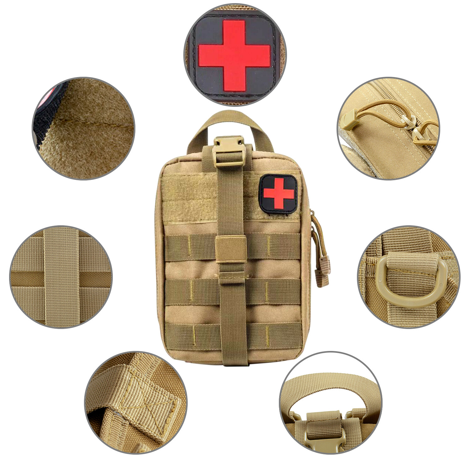 Tactical MOLLE Rip Away EMT Medical First Aid IFAK Medical Pouch Utility Bag