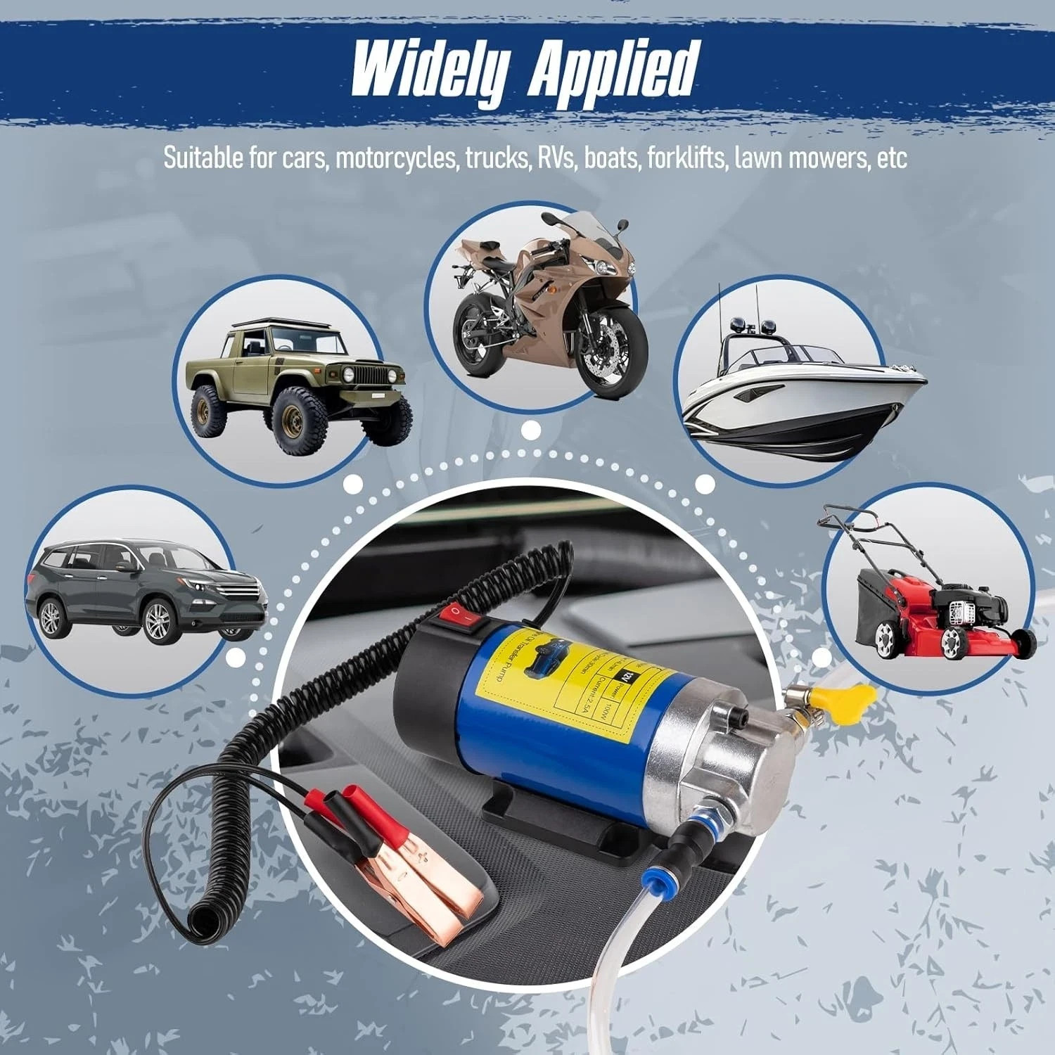 12V Electric Oil Extractor Pump for Engine Oil & Fluid Transfer 100W