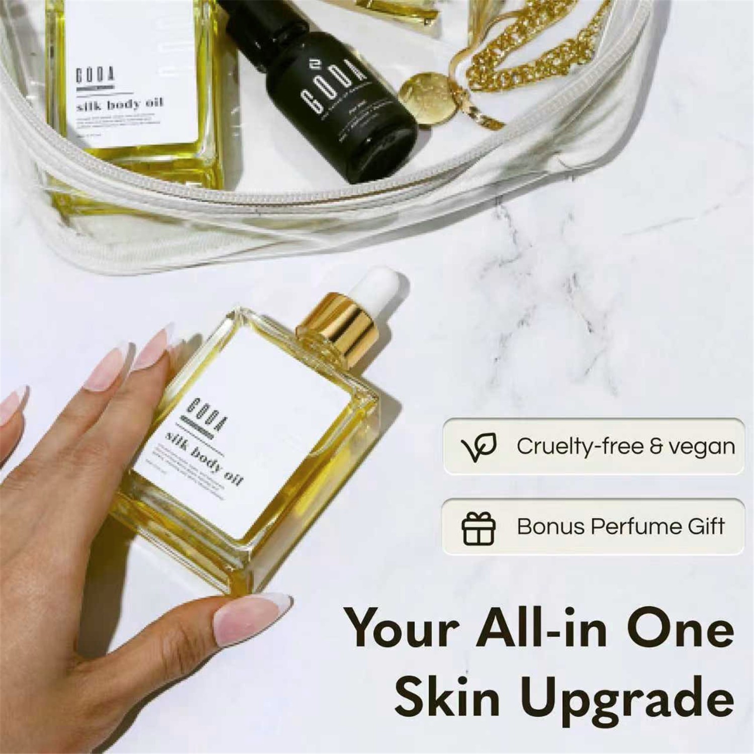 GODA Silk Body Oil Women Firming Anti Aging Moisturizing Formula Shower Oil 50ml