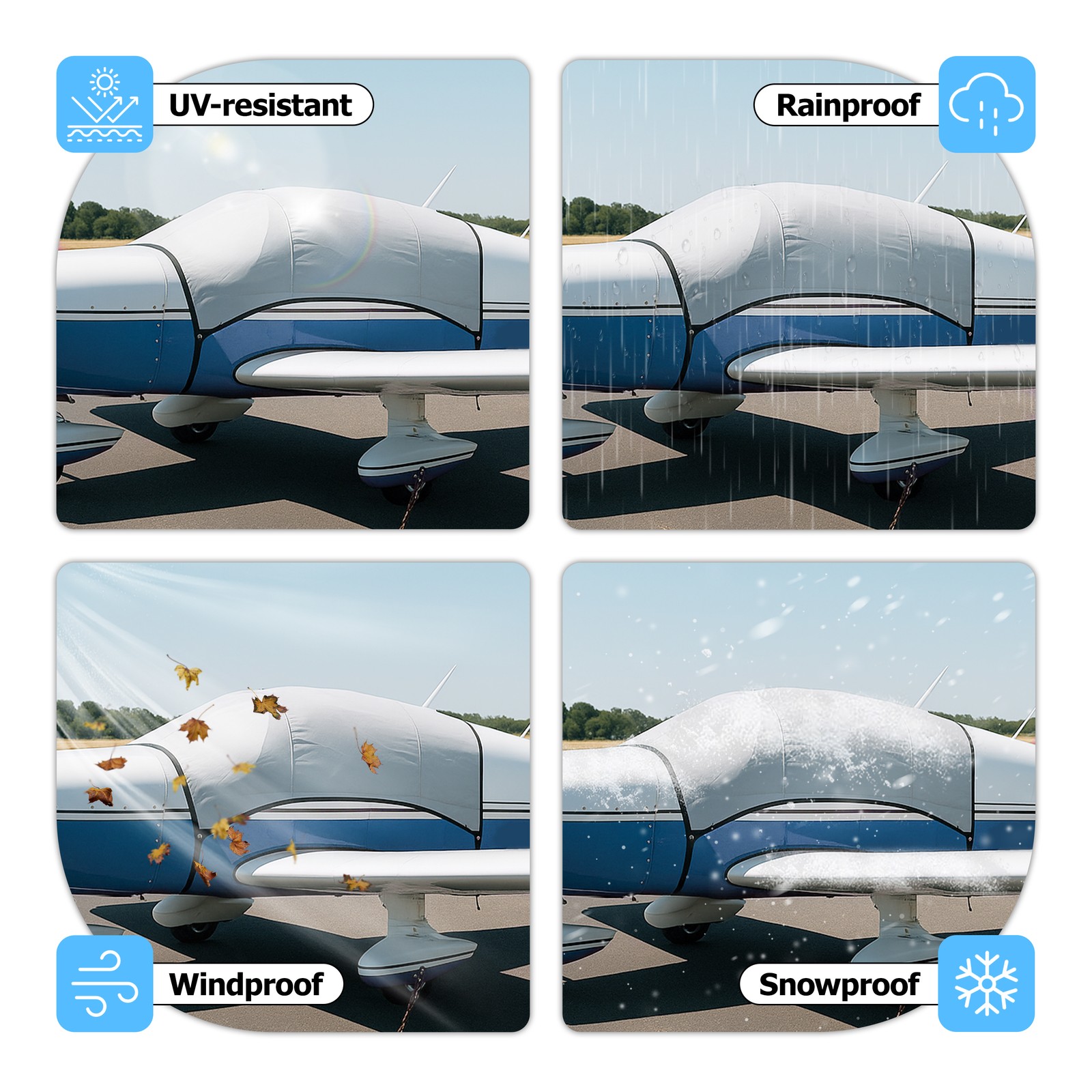 Premium Cabin & Windshield Covers For Piper PA 28 | Waterproof