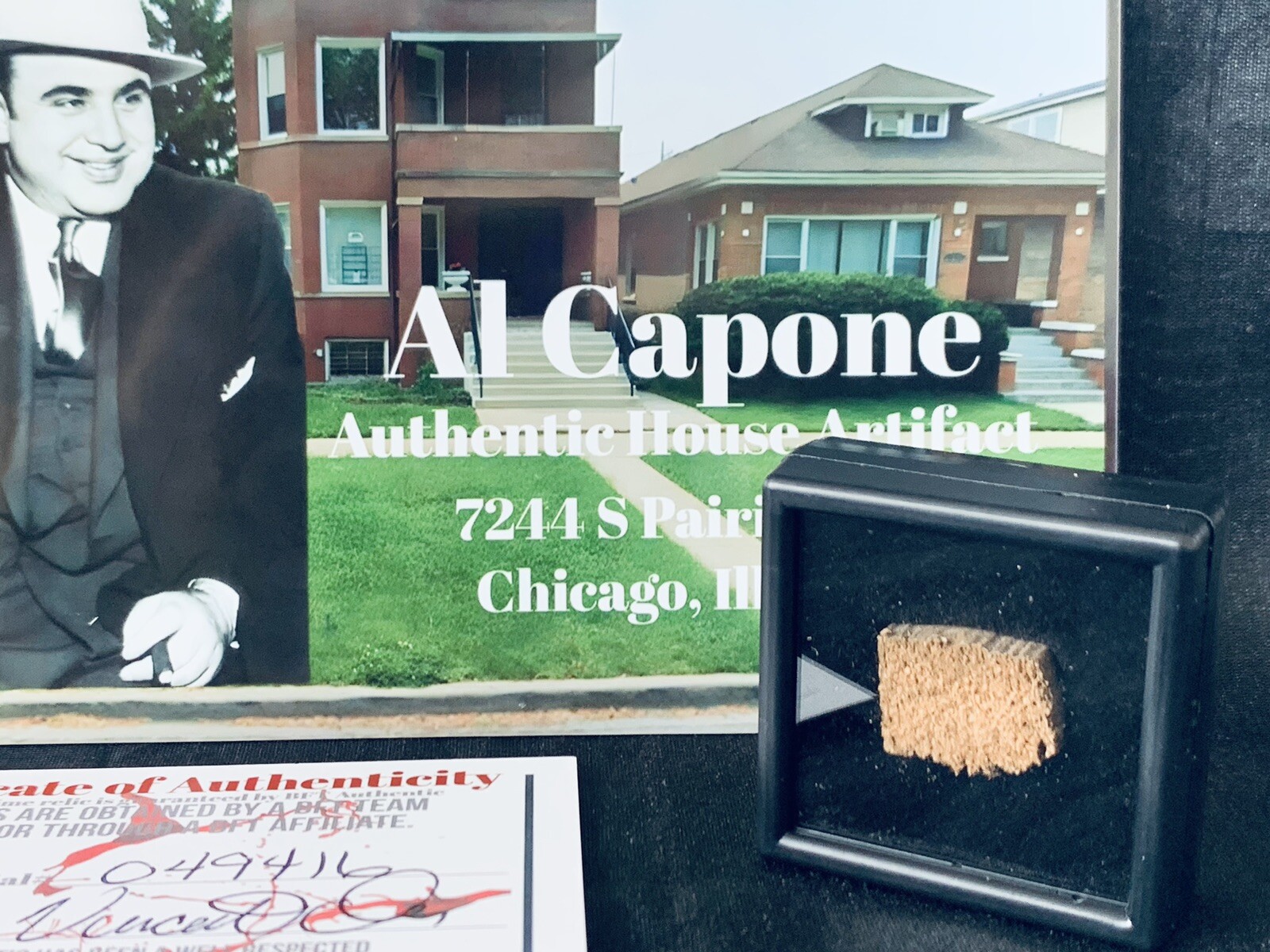 Al Capone Chicago Home Authentic Wood Relic Monster