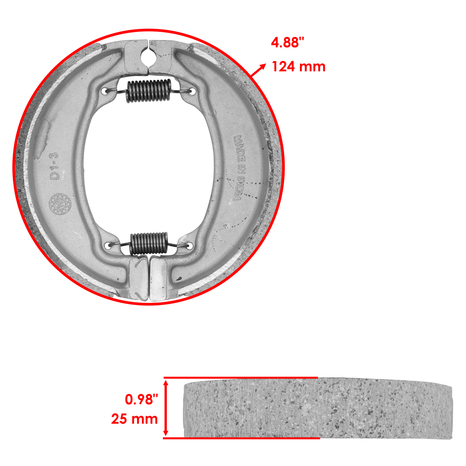 Front Brake Shoes for Honda XL250R 250 1982 1983 1984 1985 1986 1987
