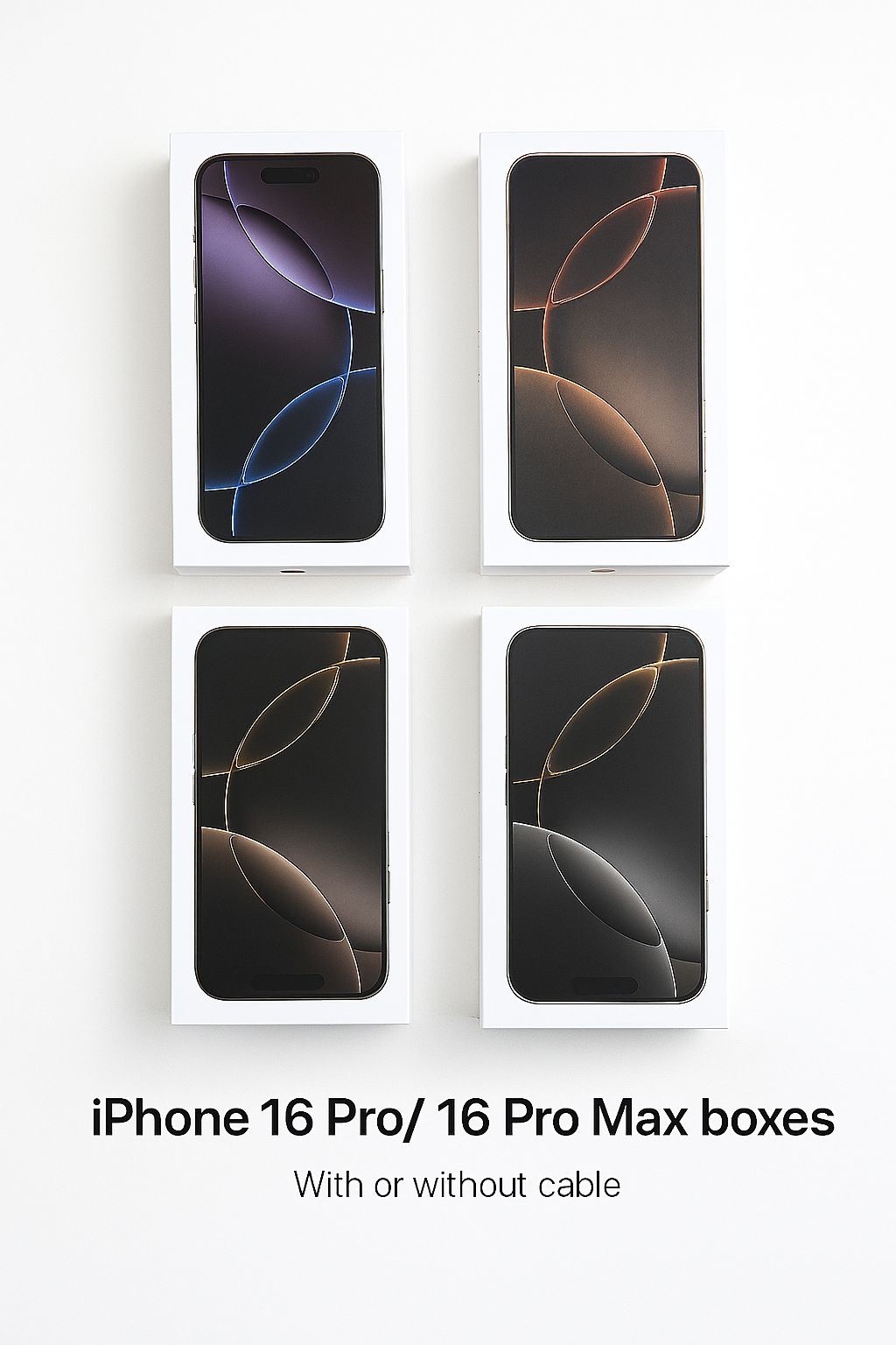 Retail Box for iPhone 16 PRO 16 / PRO MAX Brand New All Colors + Charger