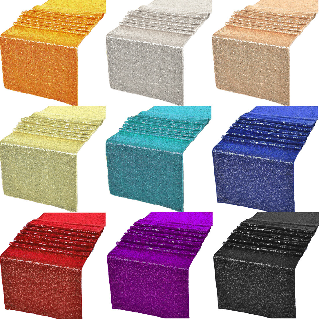 12"x72" / 12"x108" Glitz Sequin Table Runners Wedding Party Banquet Decorations