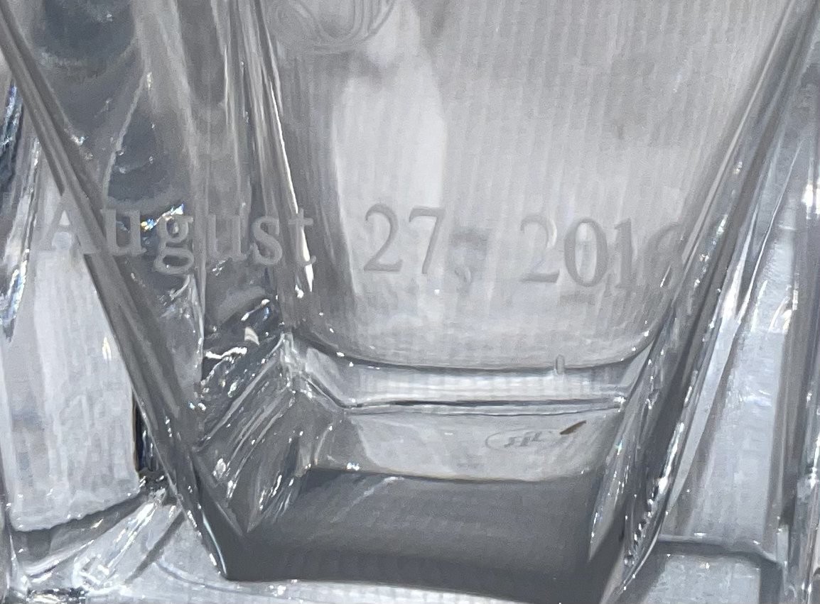 Krosno Crystal Decanter Initaled J 2016 10 Inches High