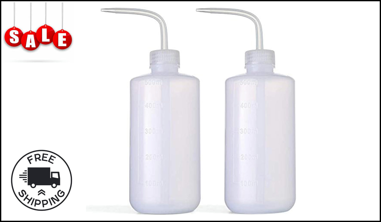 2PCS 500ml Tattoo Squeeze Bottle Diffuser Wash Lab Supply Plastic Squeeze Bottle